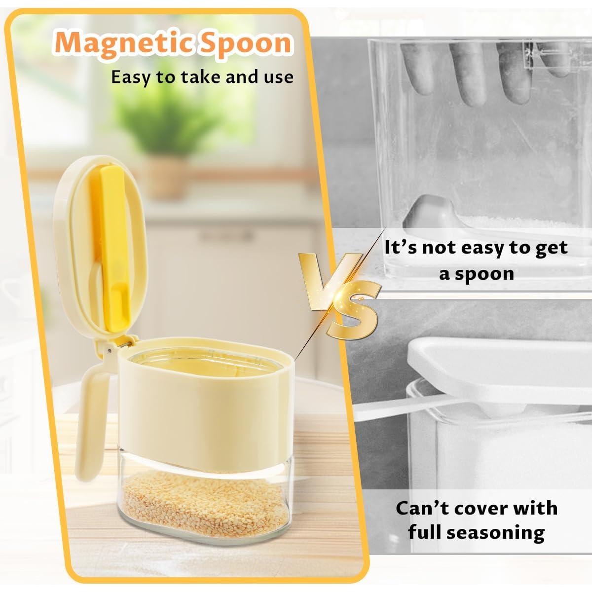 Juego de 4 frascos de vidrio SHAIDOJIO para condimentos 380ml