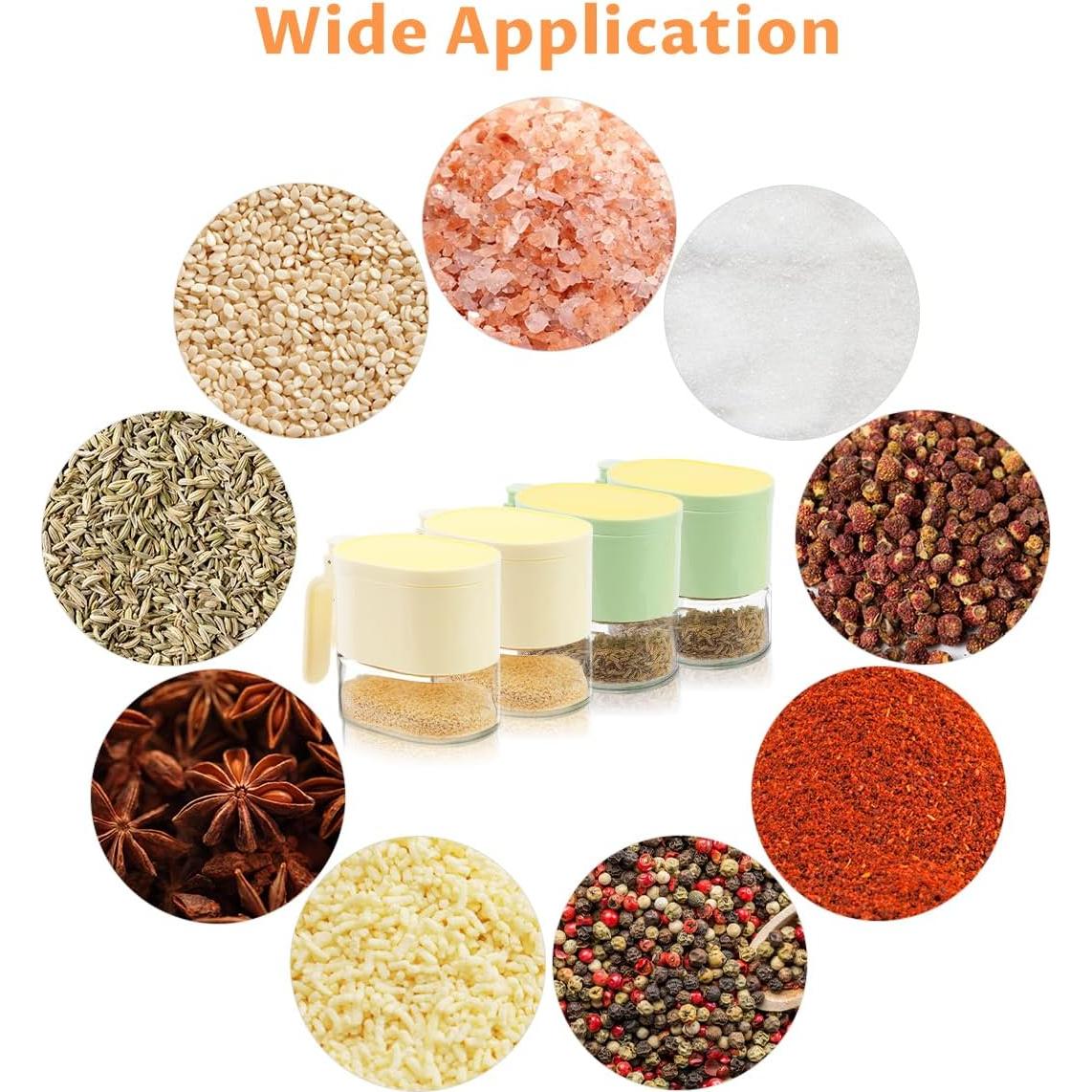 Juego de 4 frascos de vidrio SHAIDOJIO para condimentos 380ml