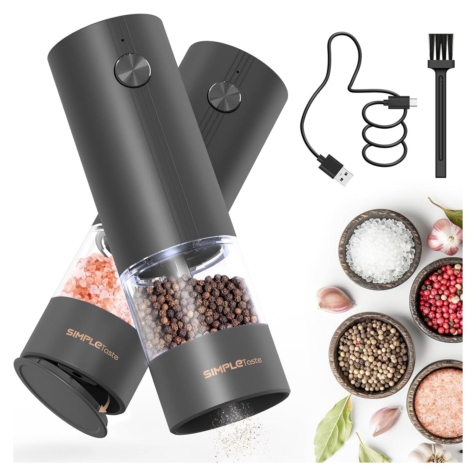 Juego de Molinillos Eléctricos de Sal y Pimienta SIMPLETASTE
