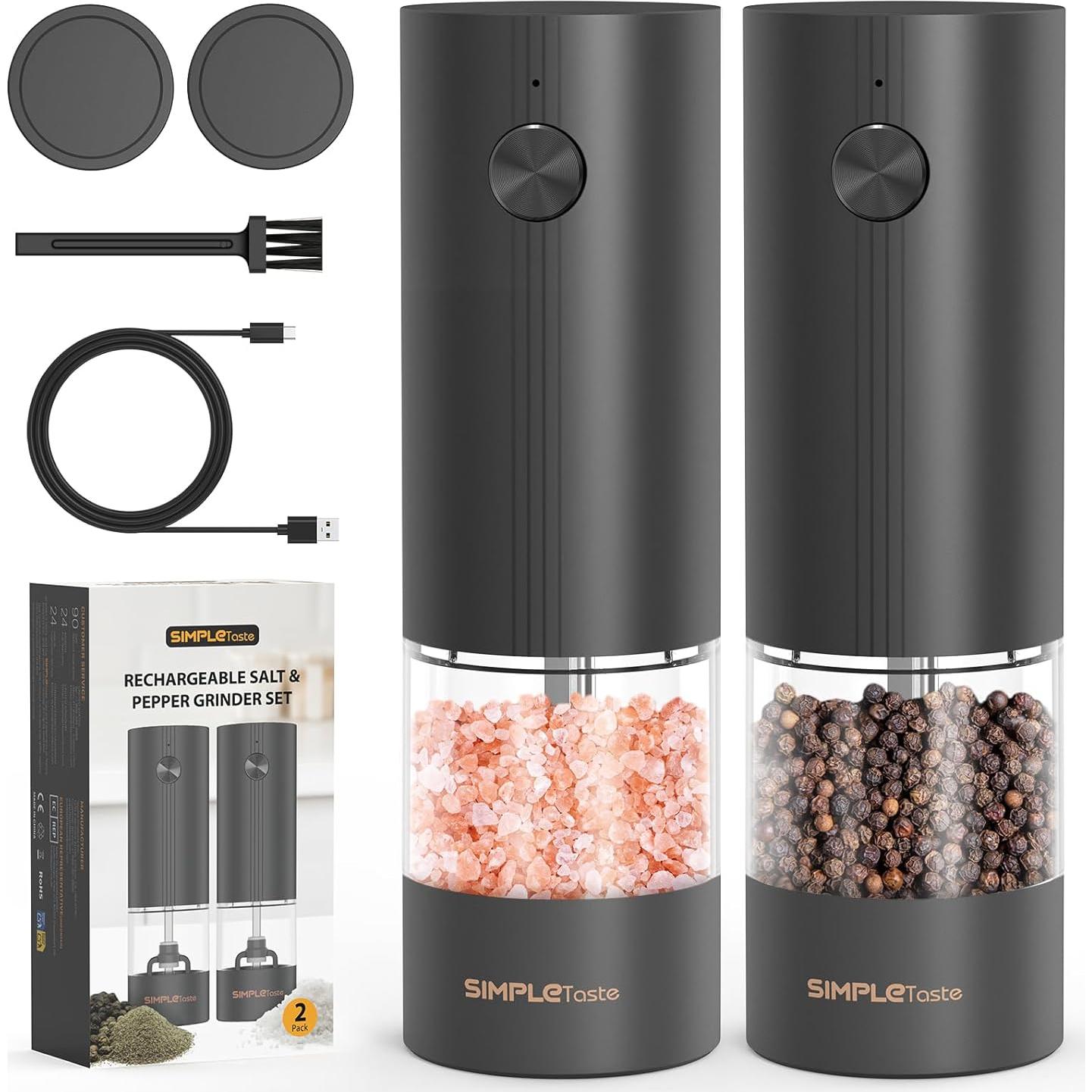 Juego de Molinillos Eléctricos de Sal y Pimienta SIMPLETASTE