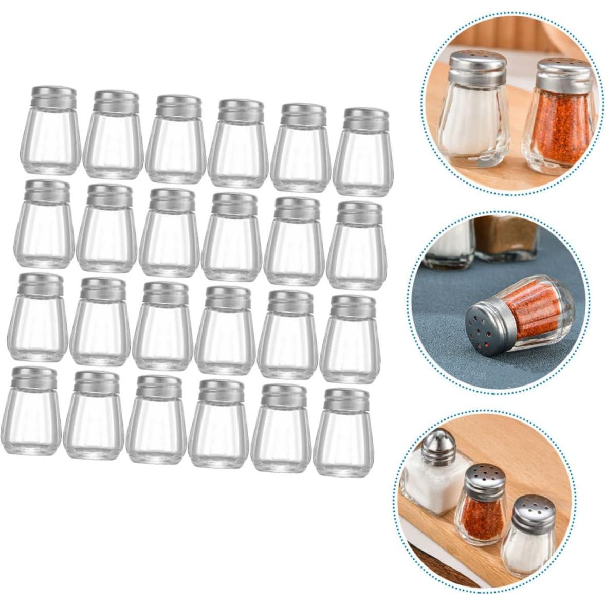 Juego de 30 Mini Sazonadores CHICAMPERA de Vidrio y Acero