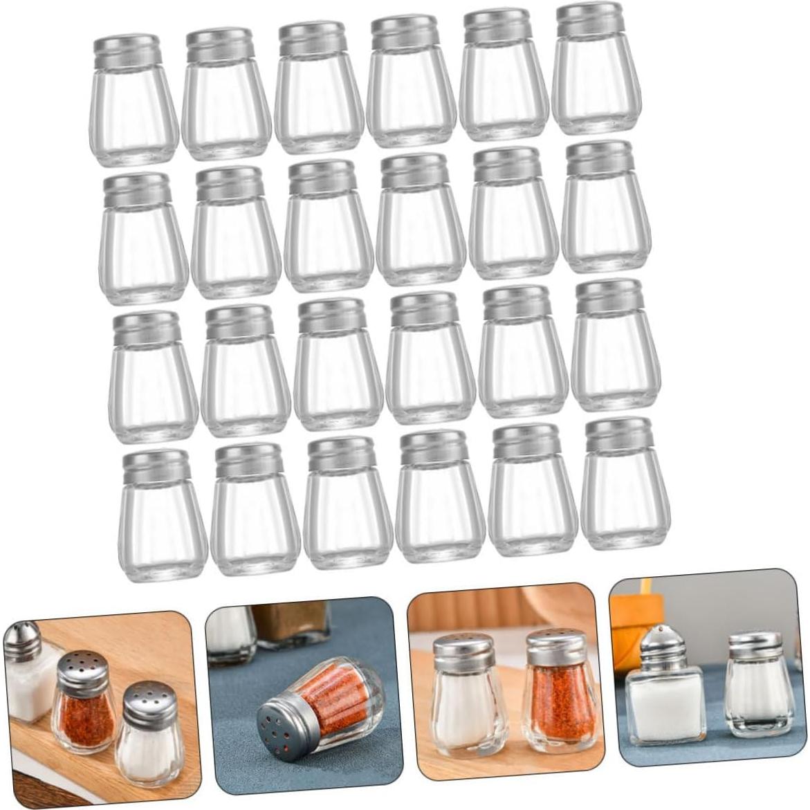 Juego de 30 Mini Sazonadores CHICAMPERA de Vidrio y Acero