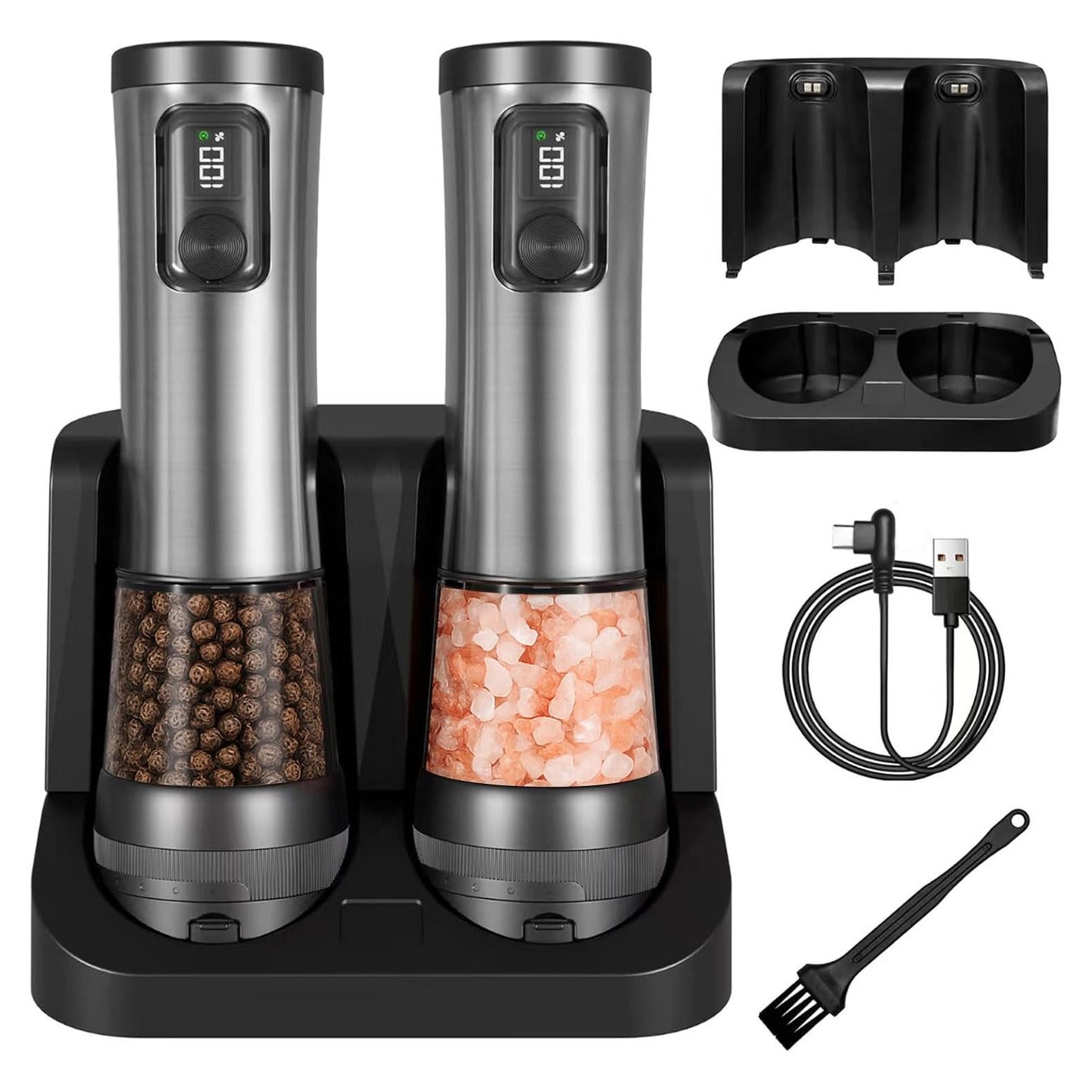 Juego de Molinillos Eléctricos de Sal y Pimienta Tentam 100ml