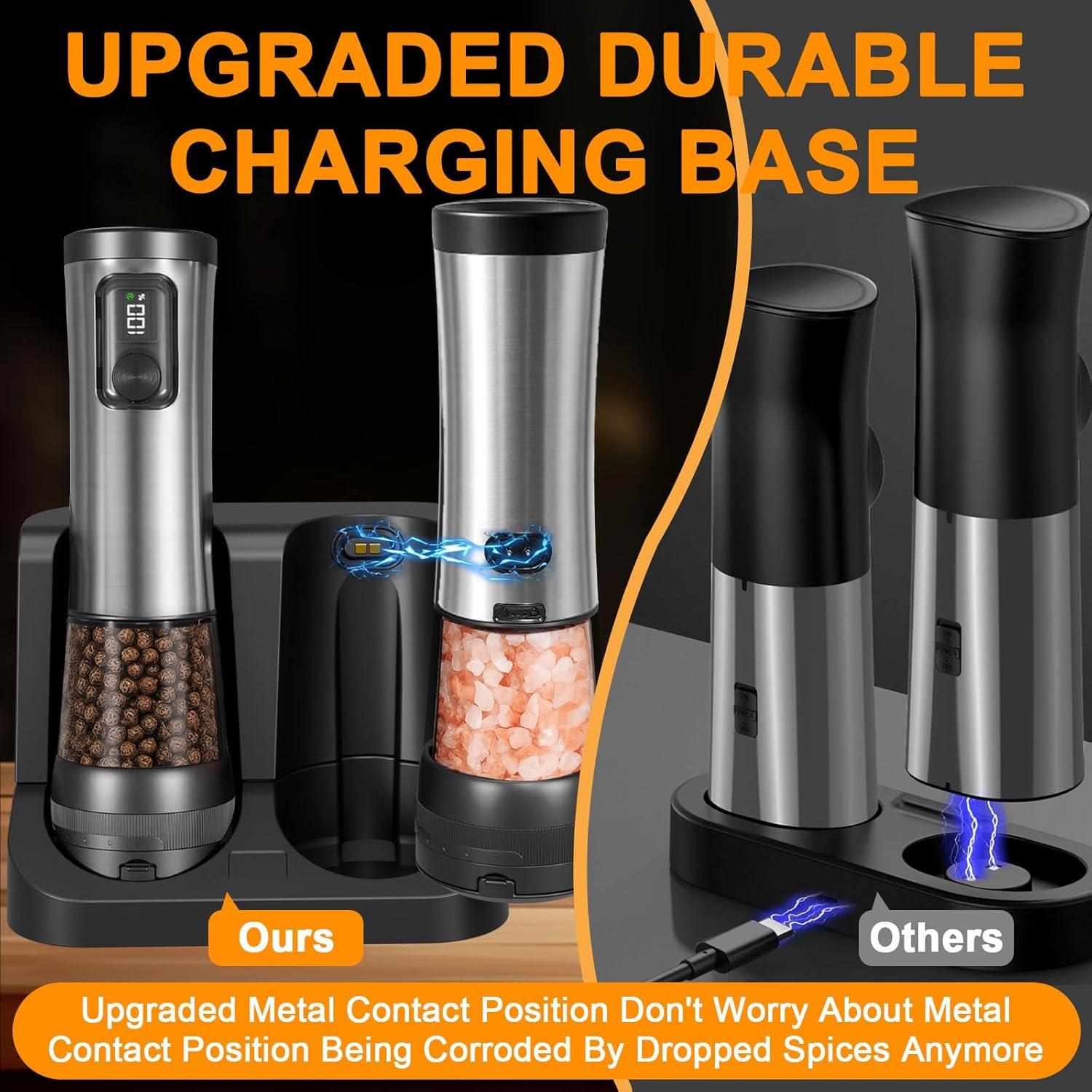 Juego de Molinillos Eléctricos de Sal y Pimienta Tentam 100ml