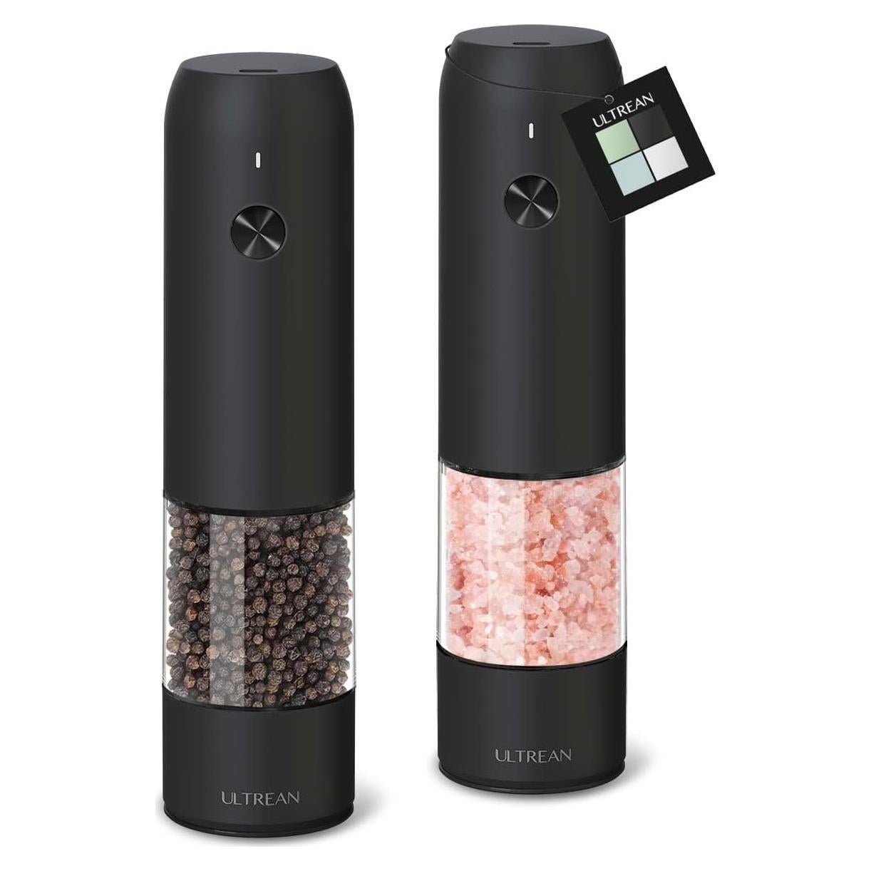 Molino de Pimienta Eléctrico Ultrean Negro Recargable 70ml