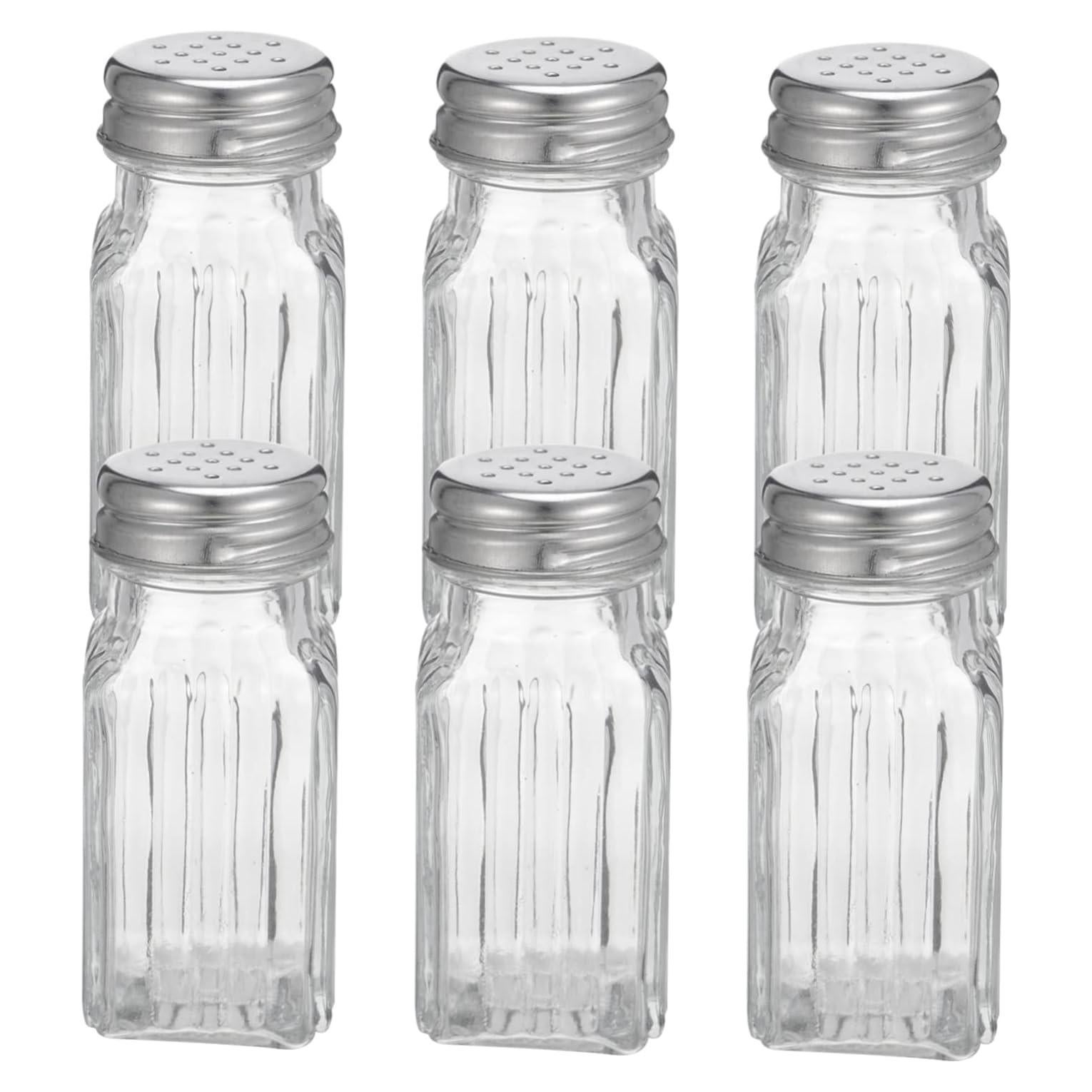 Set 6 Frascos de Especias de Vidrio HOMOBABE 9x3.5cm