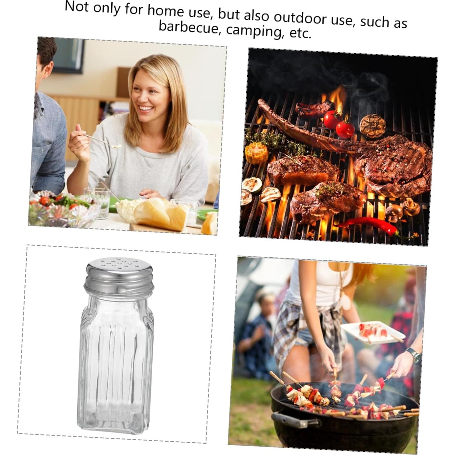 Set 6 Frascos de Especias de Vidrio HOMOBABE 9x3.5cm