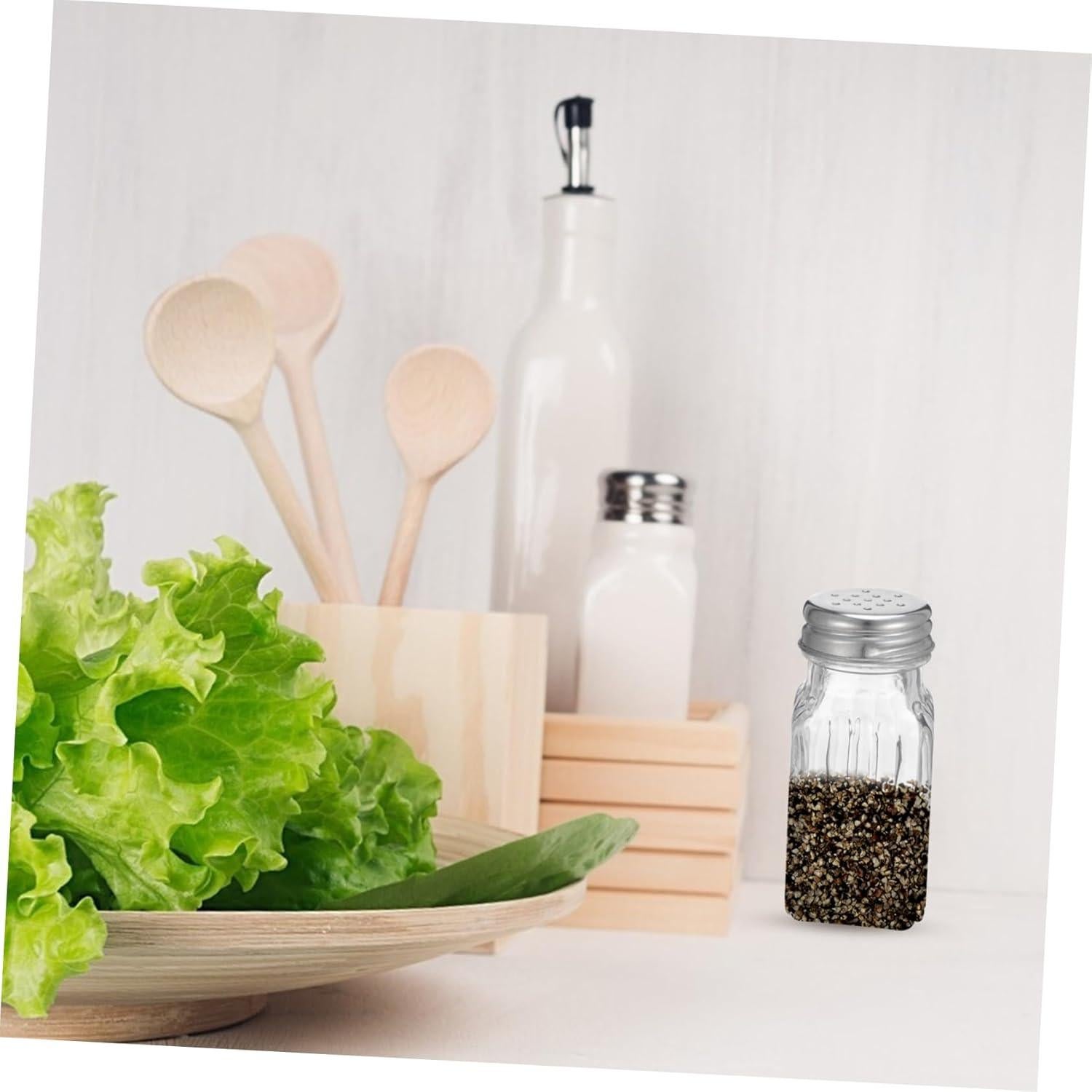 Set 6 Frascos de Especias de Vidrio HOMOBABE 9x3.5cm