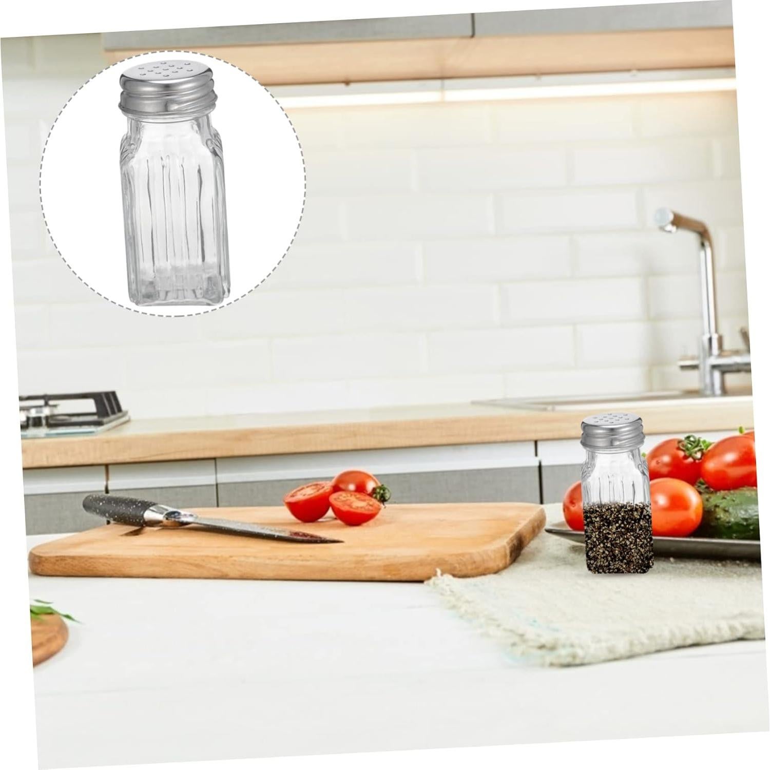 Set 6 Frascos de Especias de Vidrio HOMOBABE 9x3.5cm