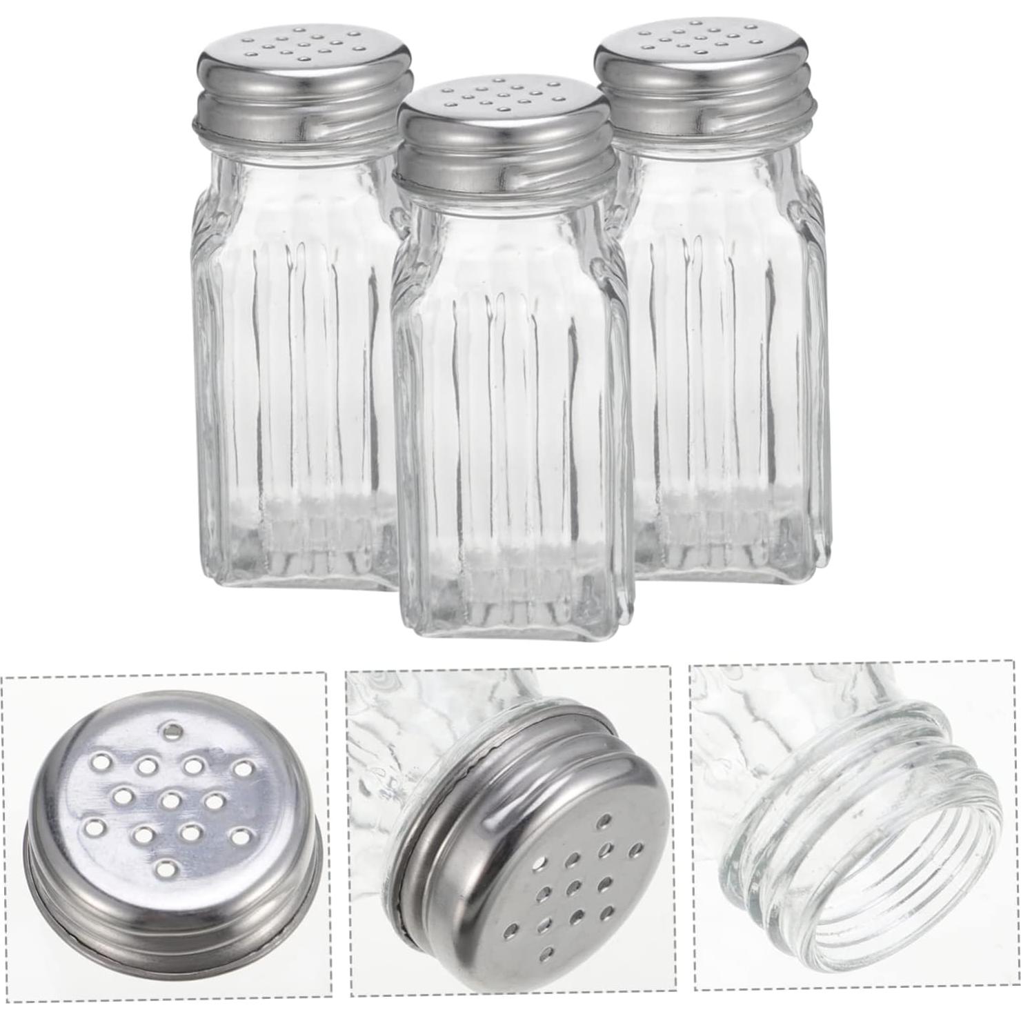 Set 6 Frascos de Especias de Vidrio HOMOBABE 9x3.5cm