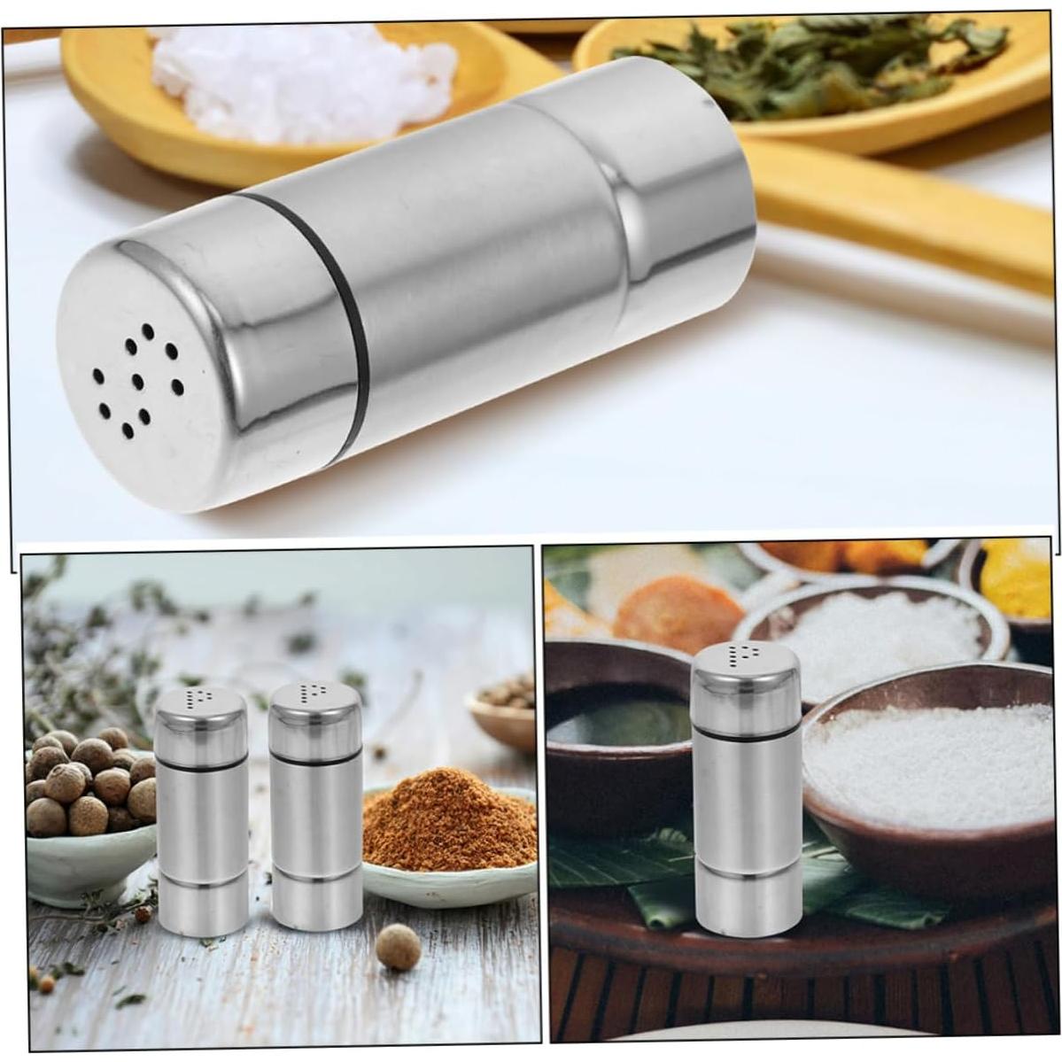 3 Tarros de Especias Acero Inoxidable GREENADSCAPE 145g