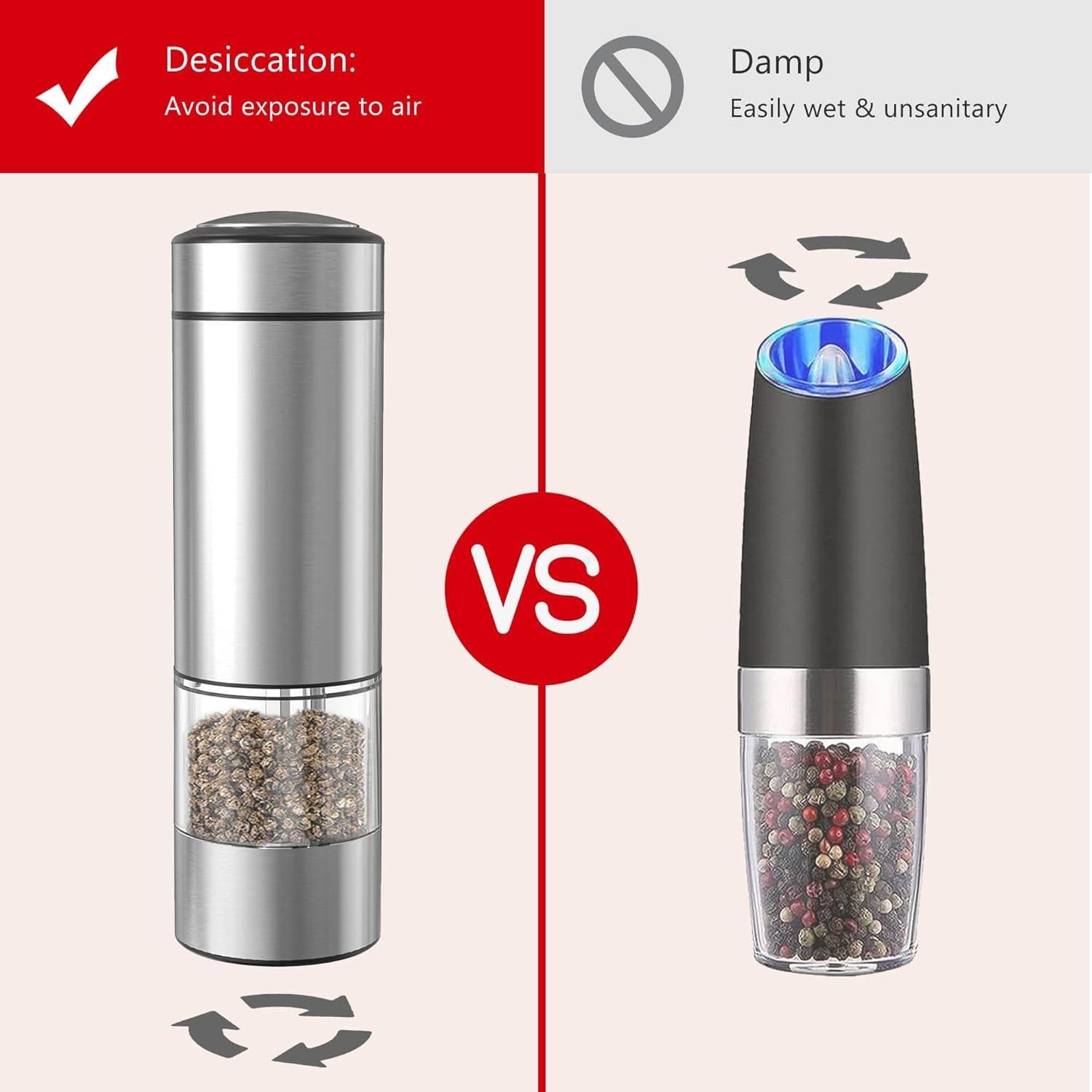 Molino de Pimienta Eléctrico Rulsinbol 70ml Acero Inoxidable