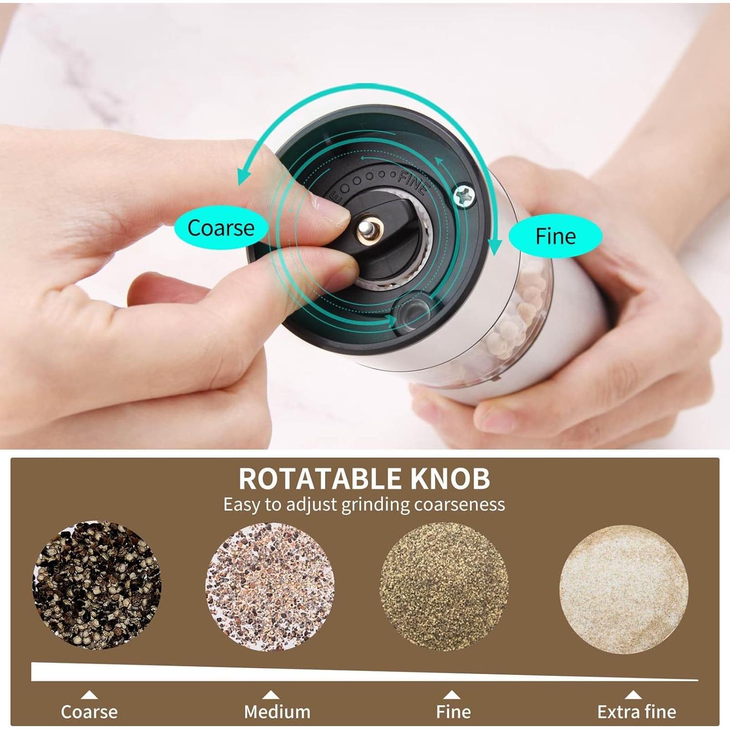 Molino de Pimienta Eléctrico Rulsinbol 70ml Acero Inoxidable