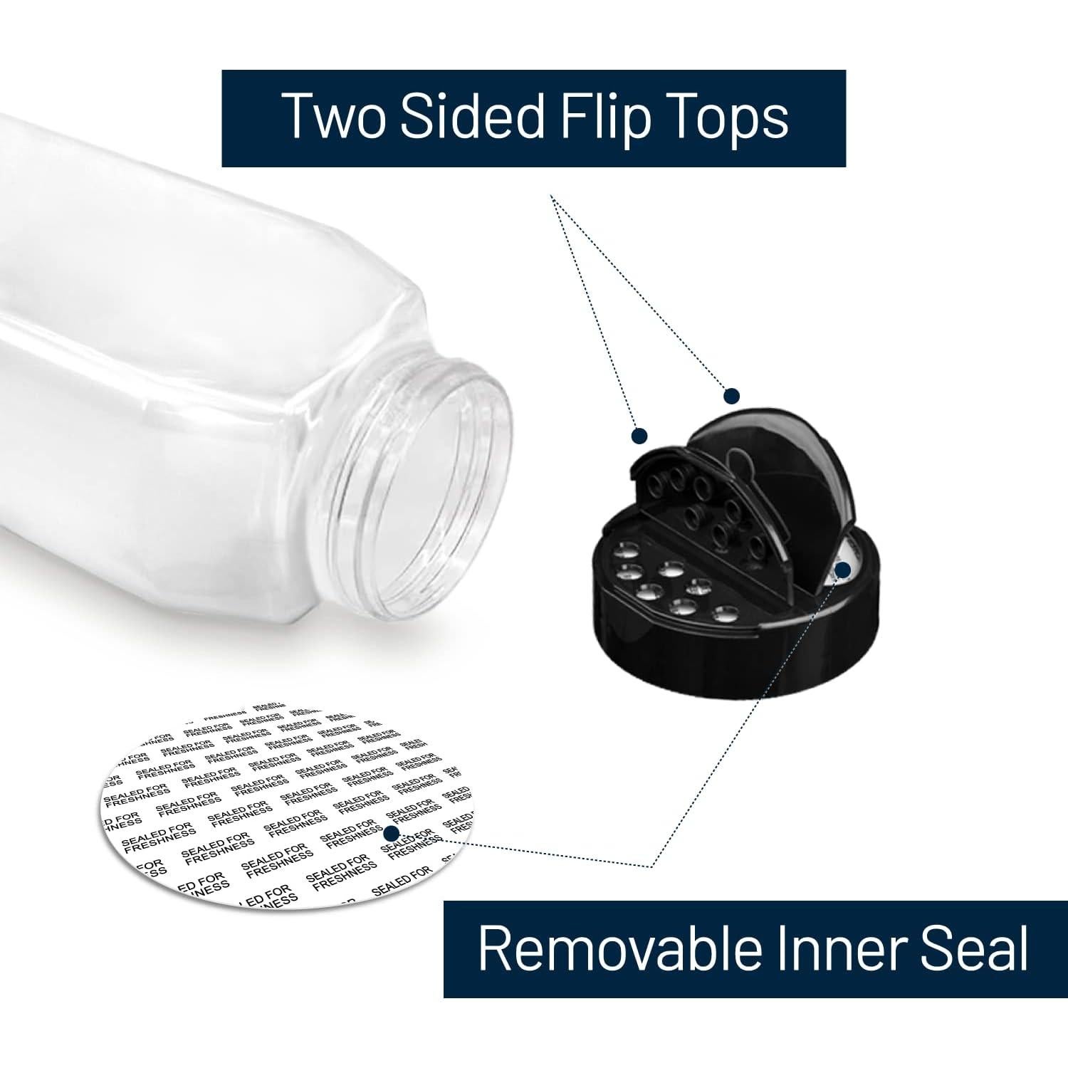 Frascos de Plástico para Especias Royalhouse 6 Pack 0.95 L