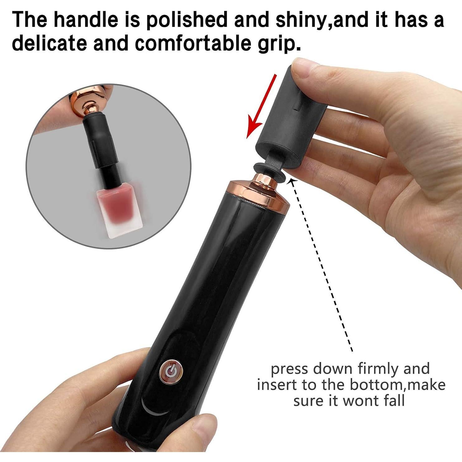 Mezclador Eléctrico de Esmalte ZLMONDEE Portátil Negro