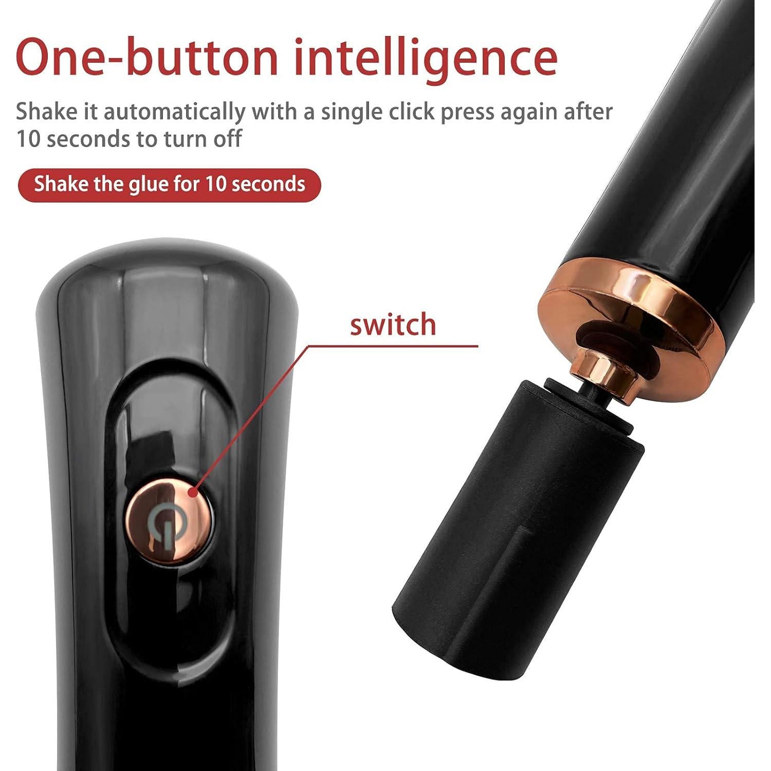 Mezclador Eléctrico de Esmalte ZLMONDEE Portátil Negro