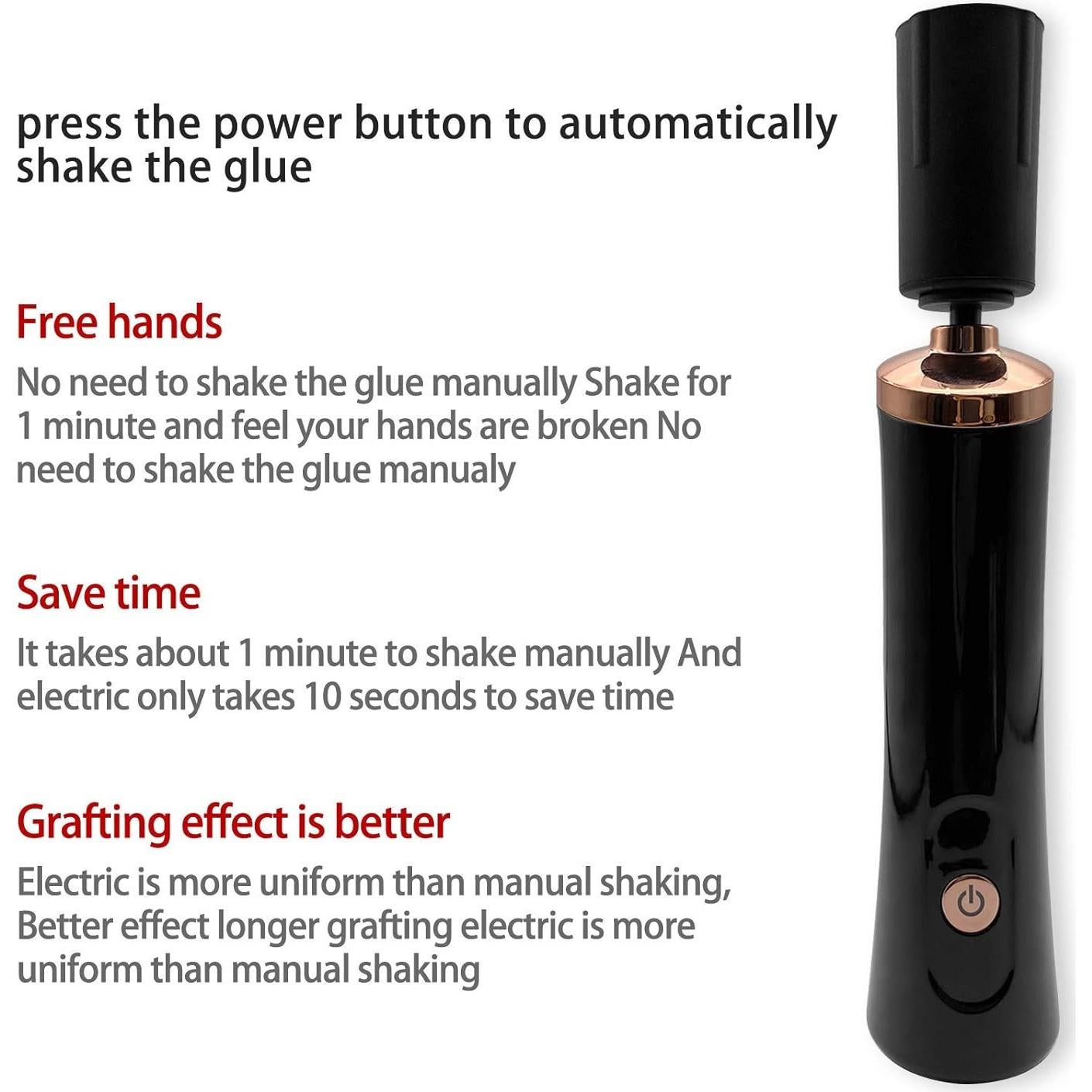 Mezclador Eléctrico de Esmalte ZLMONDEE Portátil Negro