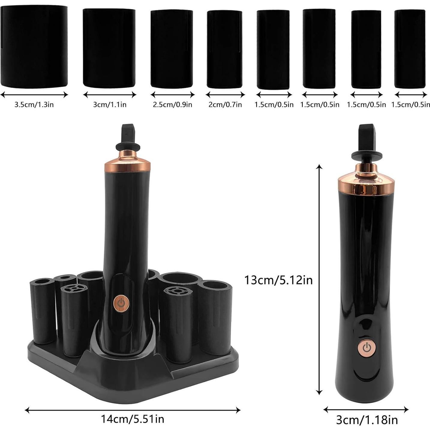 Mezclador Eléctrico de Esmalte ZLMONDEE Portátil Negro