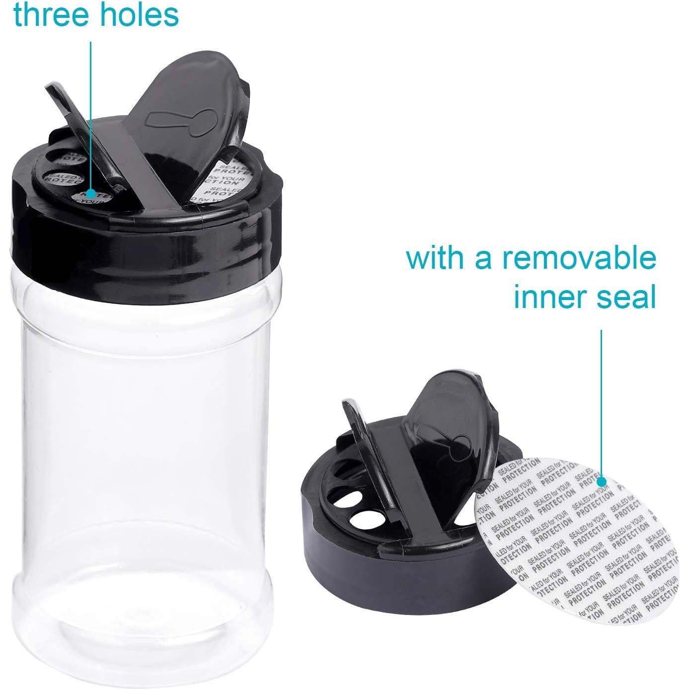 Juego de 20 Botellas de Especias Transparentes Dabacc 207ml