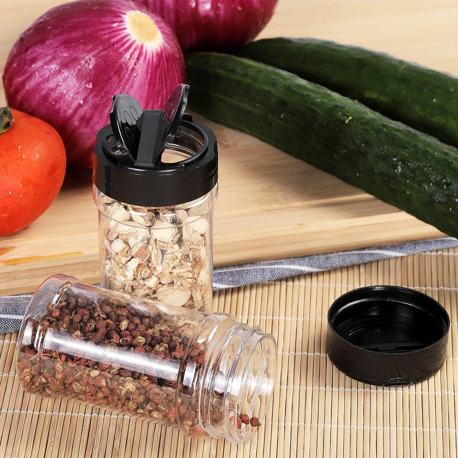 Juego de 20 Botellas de Especias Transparentes Dabacc 207ml