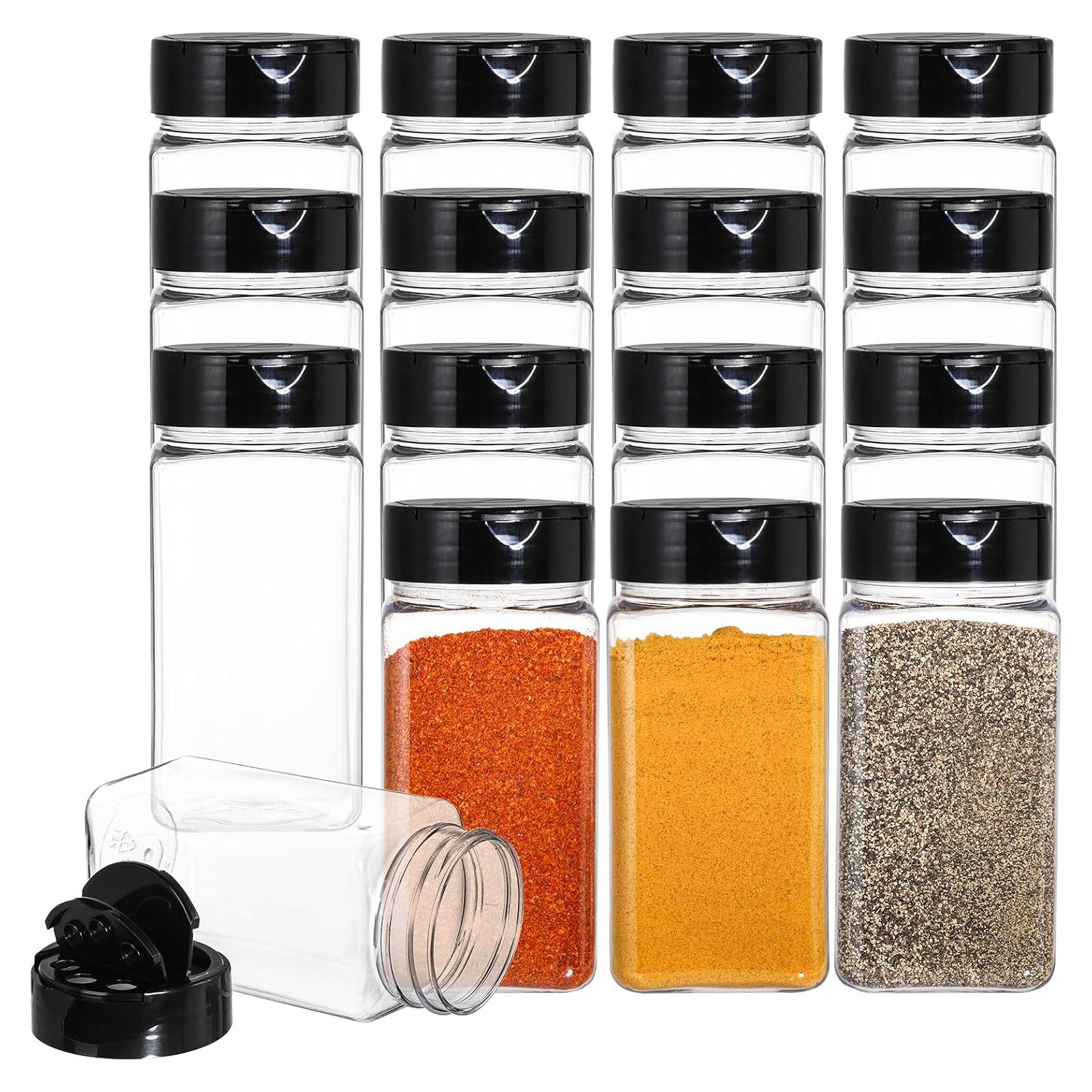 Tarros de Especias de Plástico Bekith 16 Piezas 266 ml