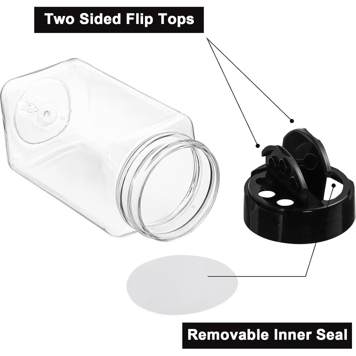 Tarros de Especias de Plástico Bekith 16 Piezas 266 ml