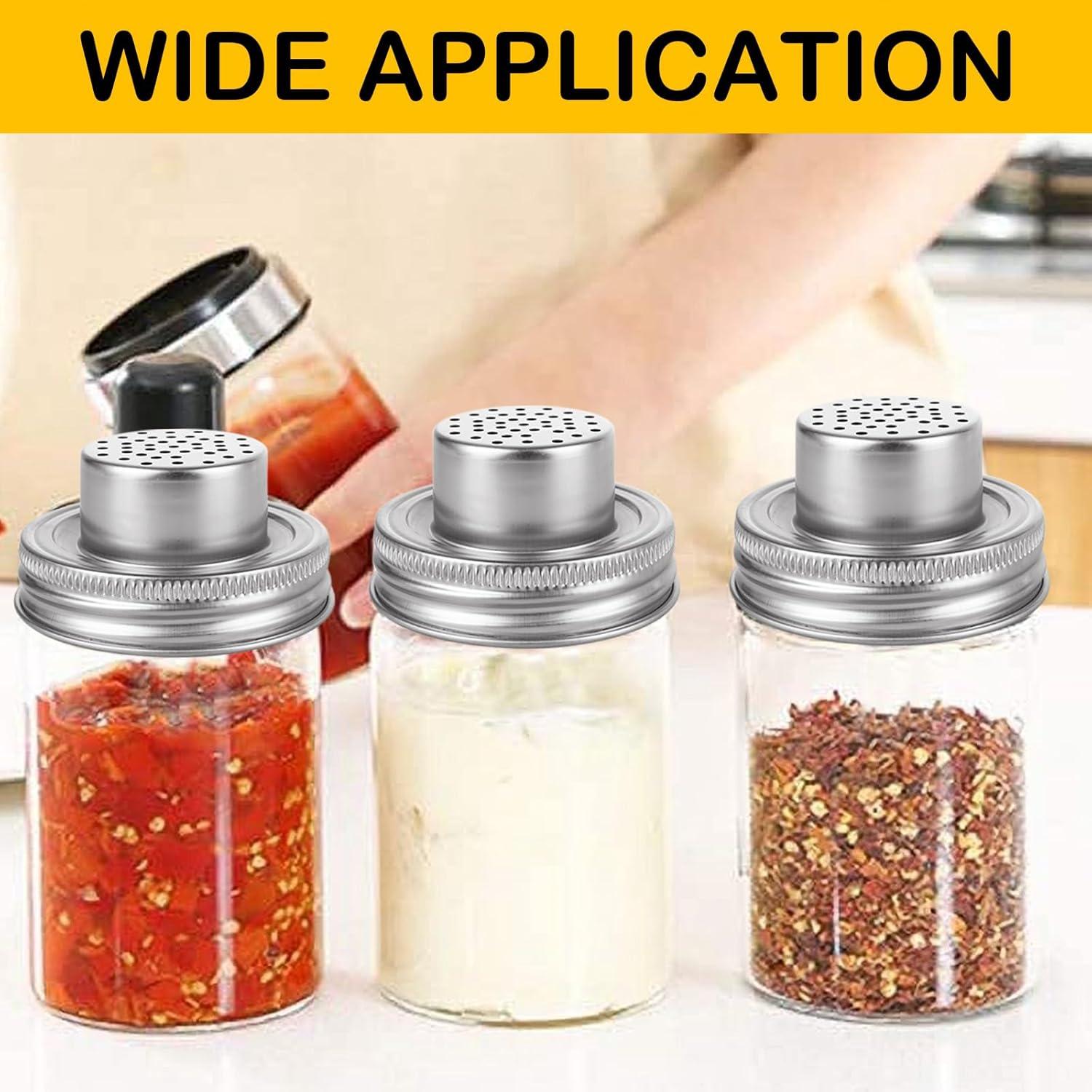 Paquete de 8 tapas de acero inoxidable 74 mm con sello de silicona