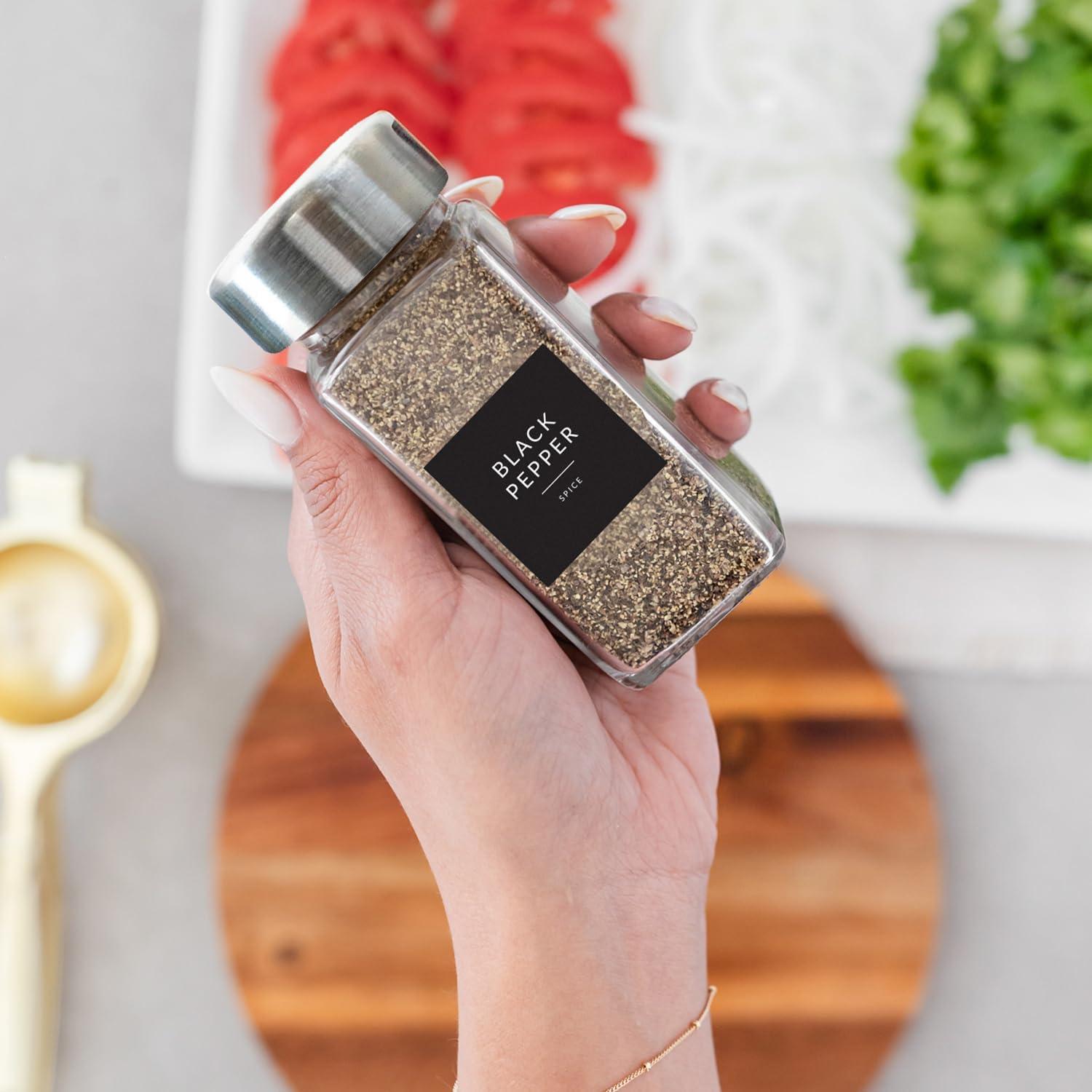 Juego de 24 Tarros de Especias de Vidrio SAVVY & SORTED 4oz