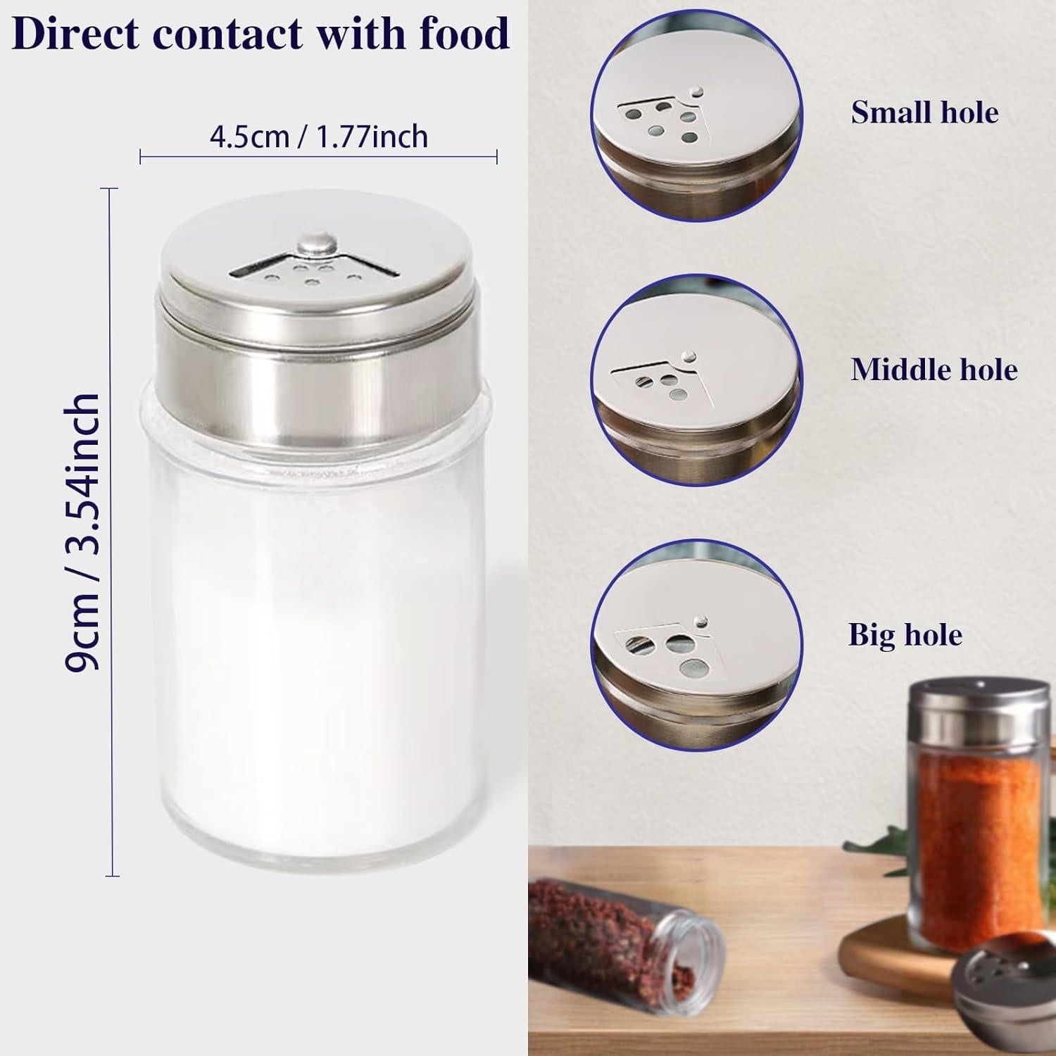 Juego de 4 Saleros y Pimenteros Aellabus 100ml Acero Inoxidable