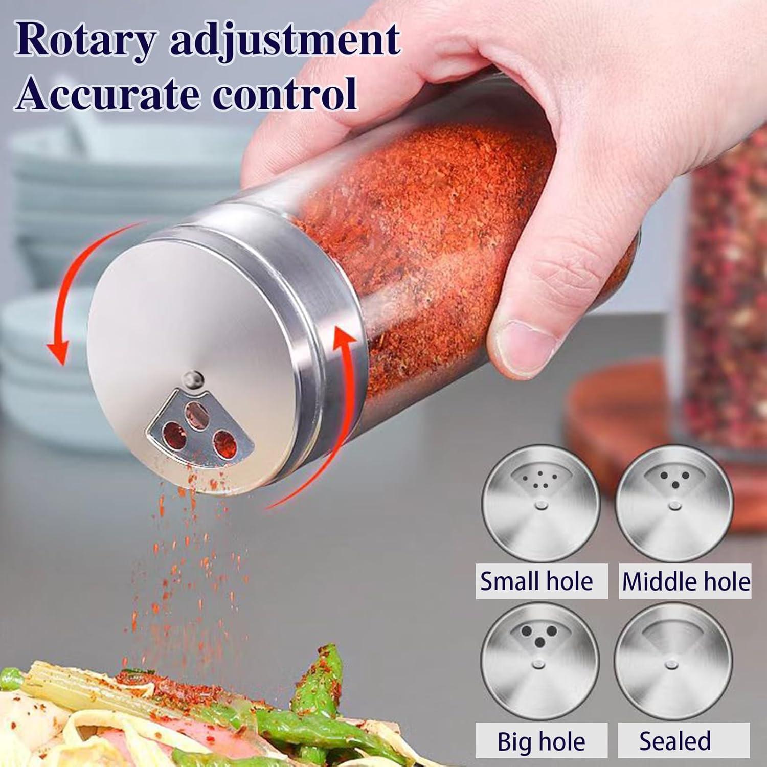 Juego de 4 Saleros y Pimenteros Aellabus 100ml Acero Inoxidable