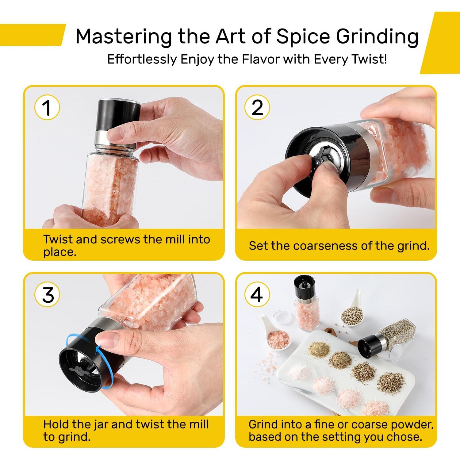 Juego de 14 Tarros de Especias AOZITA 4oz con Etiquetas