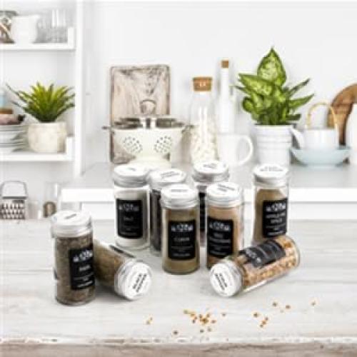 Juego de 30 Tarros de Especias Tebery de Vidrio 88.7 ml