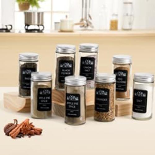 Juego de 30 Tarros de Especias Tebery de Vidrio 88.7 ml