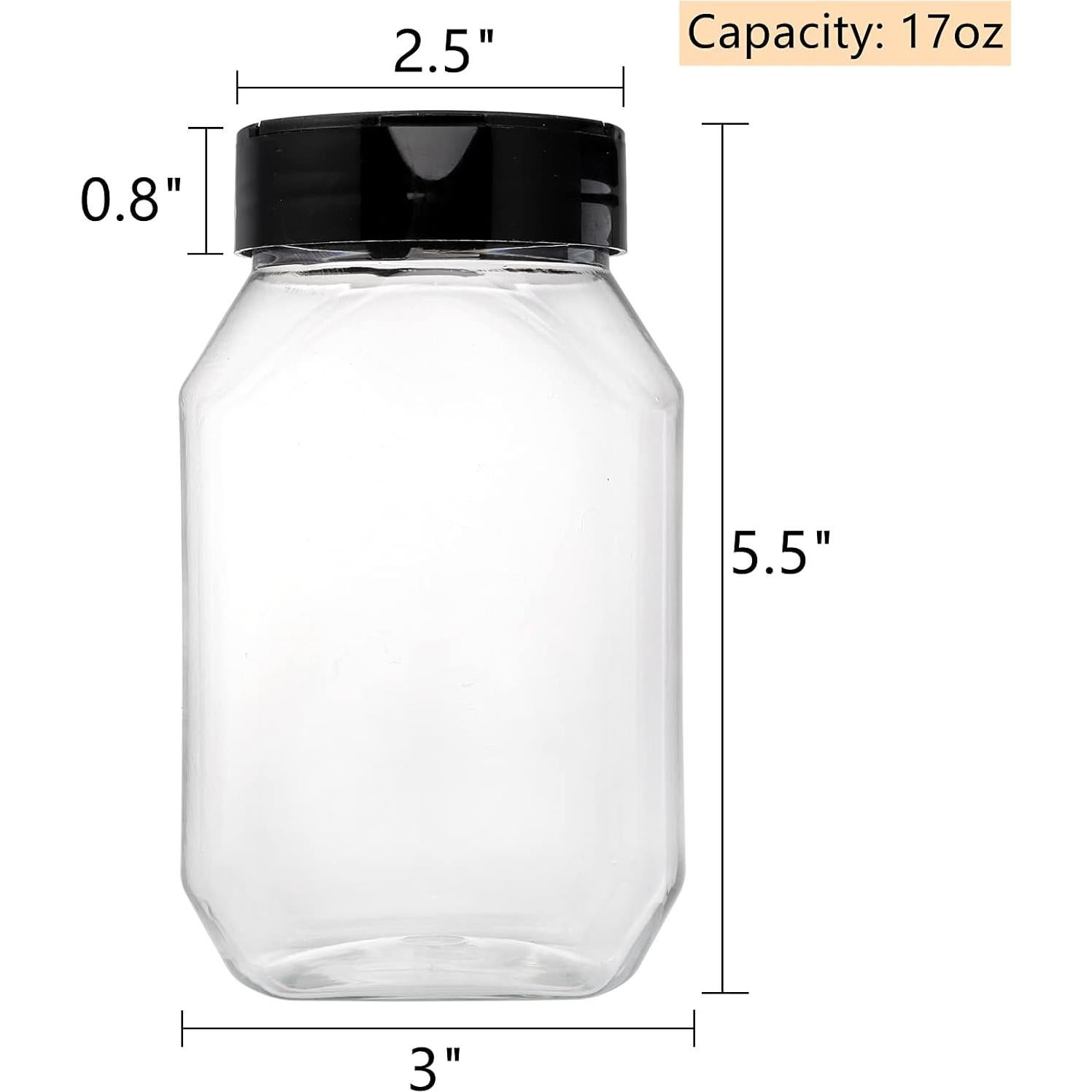 16 Tarros de Especias 500 ml Dicunoy - Plástico Reutilizable