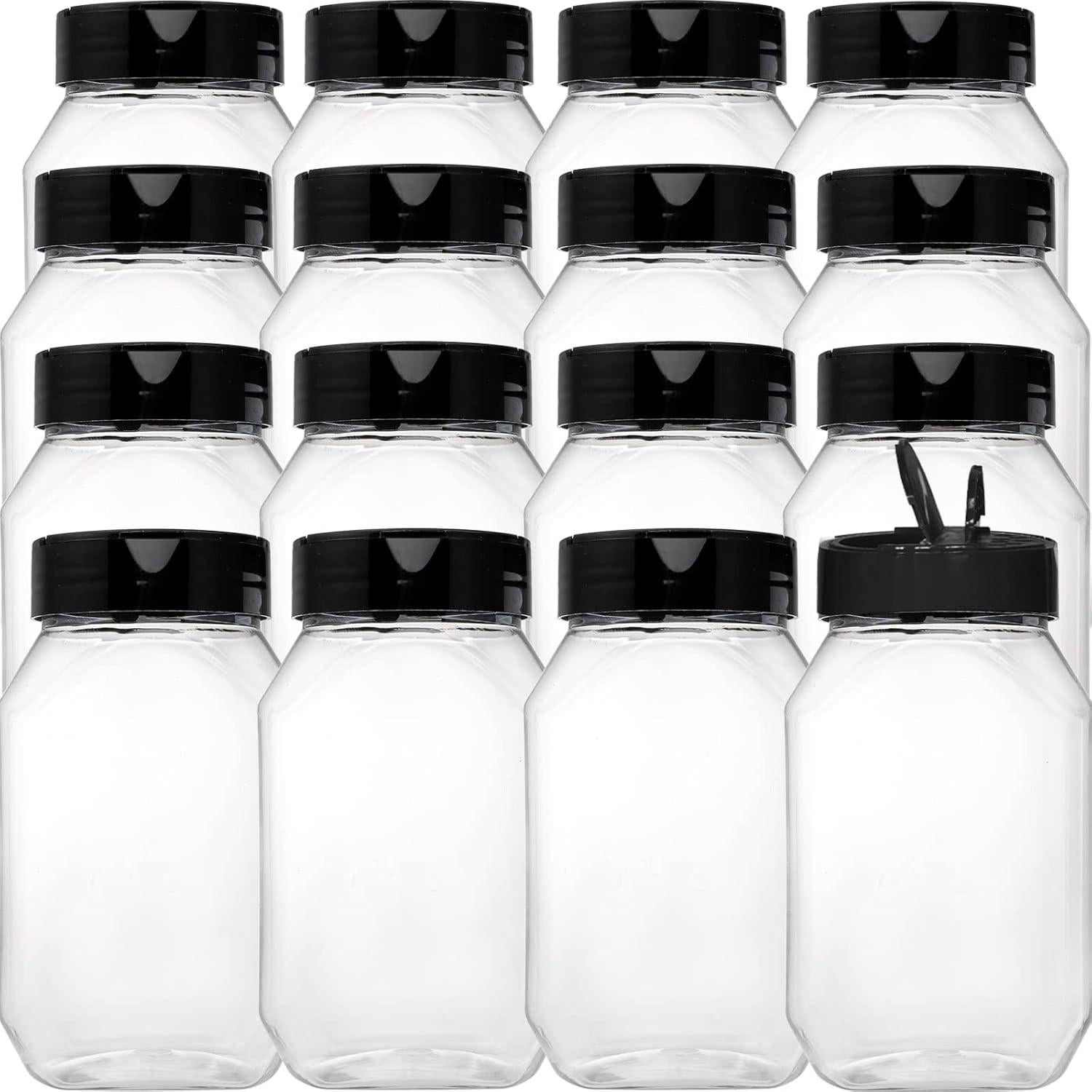 16 Tarros de Especias 500 ml Dicunoy - Plástico Reutilizable