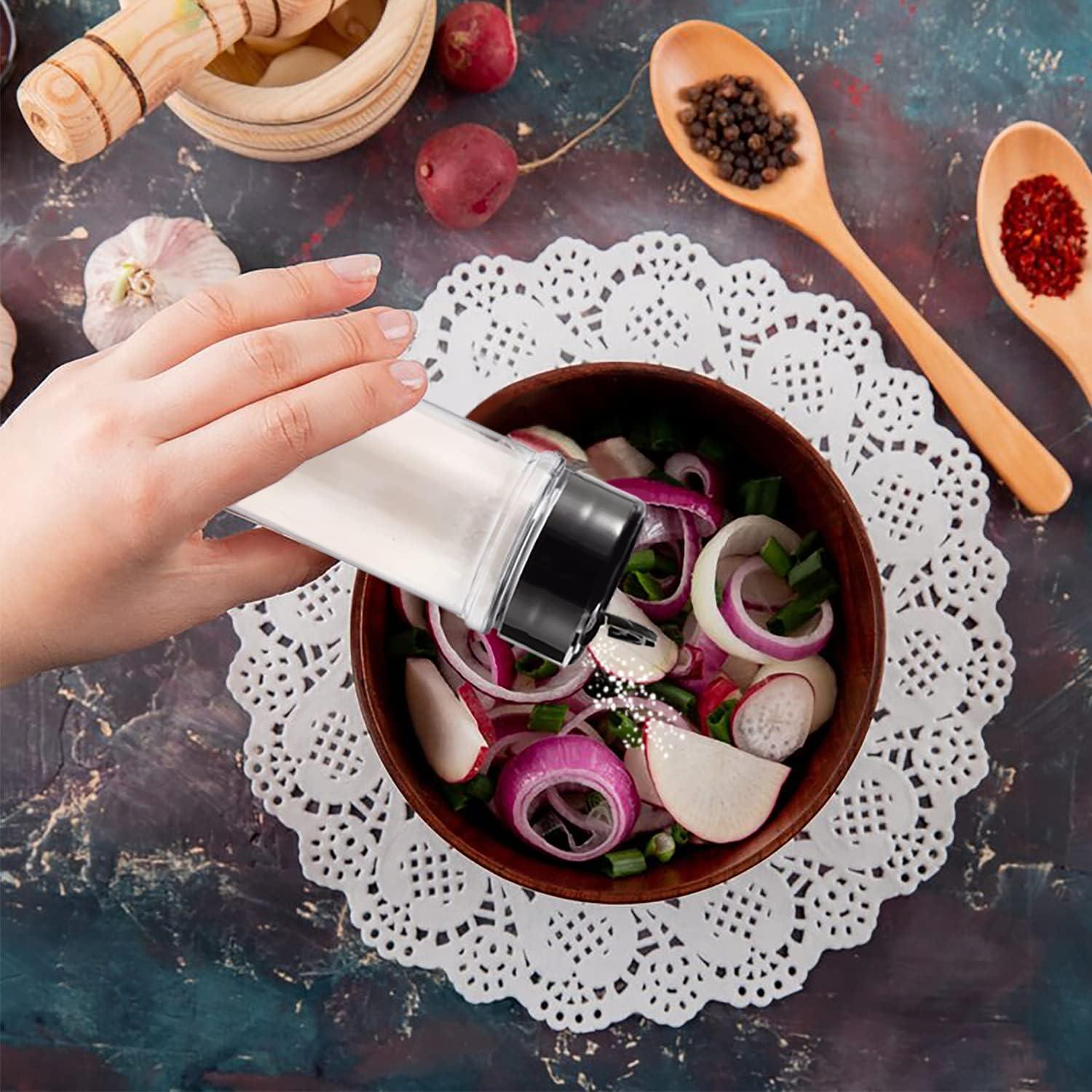 RoyalHouse 12 Tarros de Especias Plástico 160ml con Tapa Negra