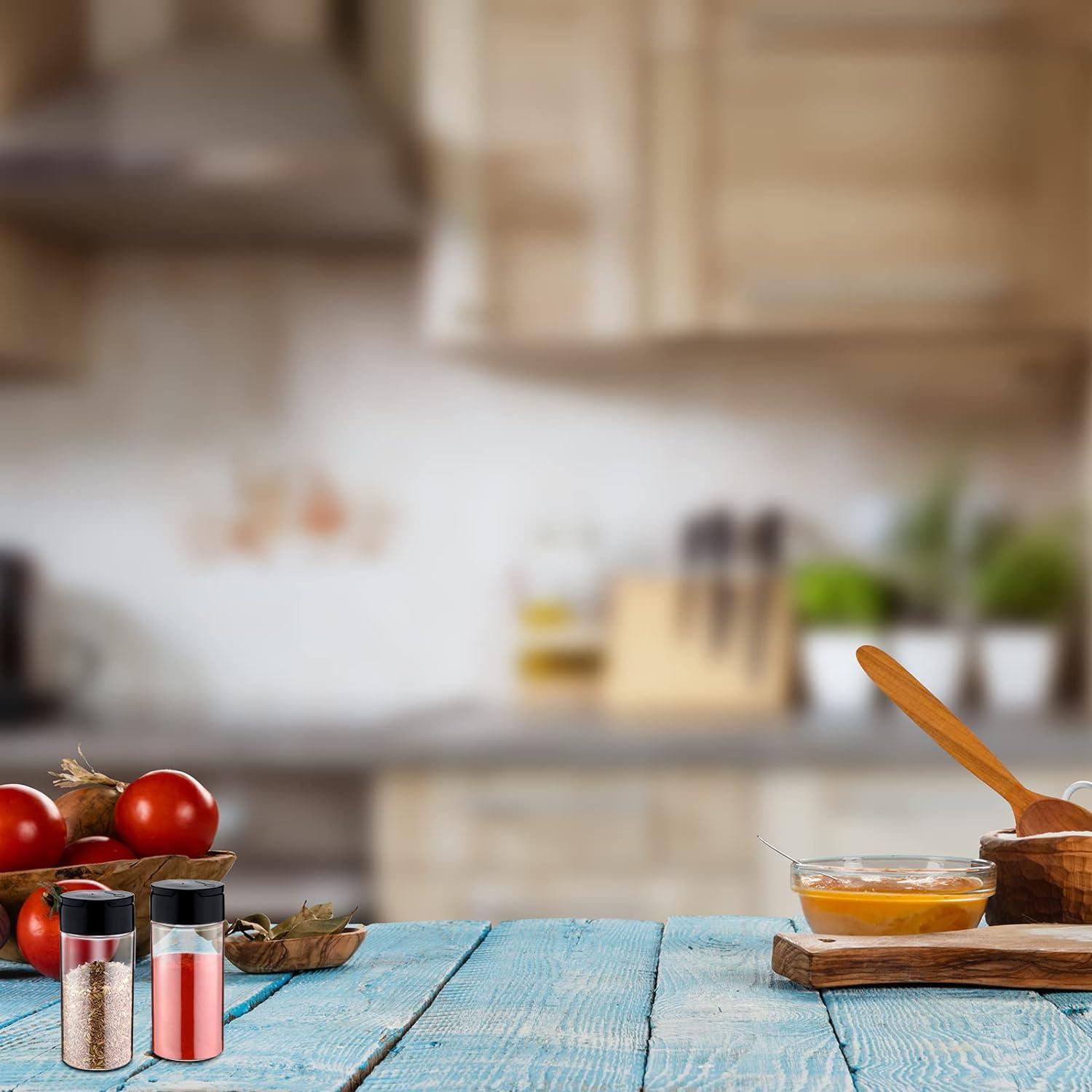 Paquete de 40 tarros de especias plásticos 100 ml con tapa shaker