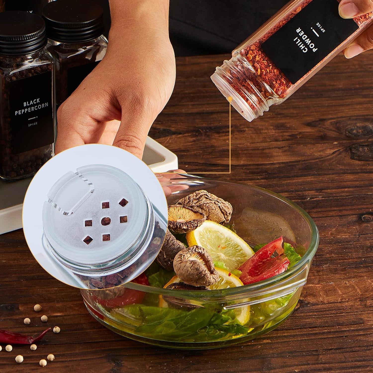 Set de 36 Tarros de Especias de Vidrio 4oz con Etiquetas