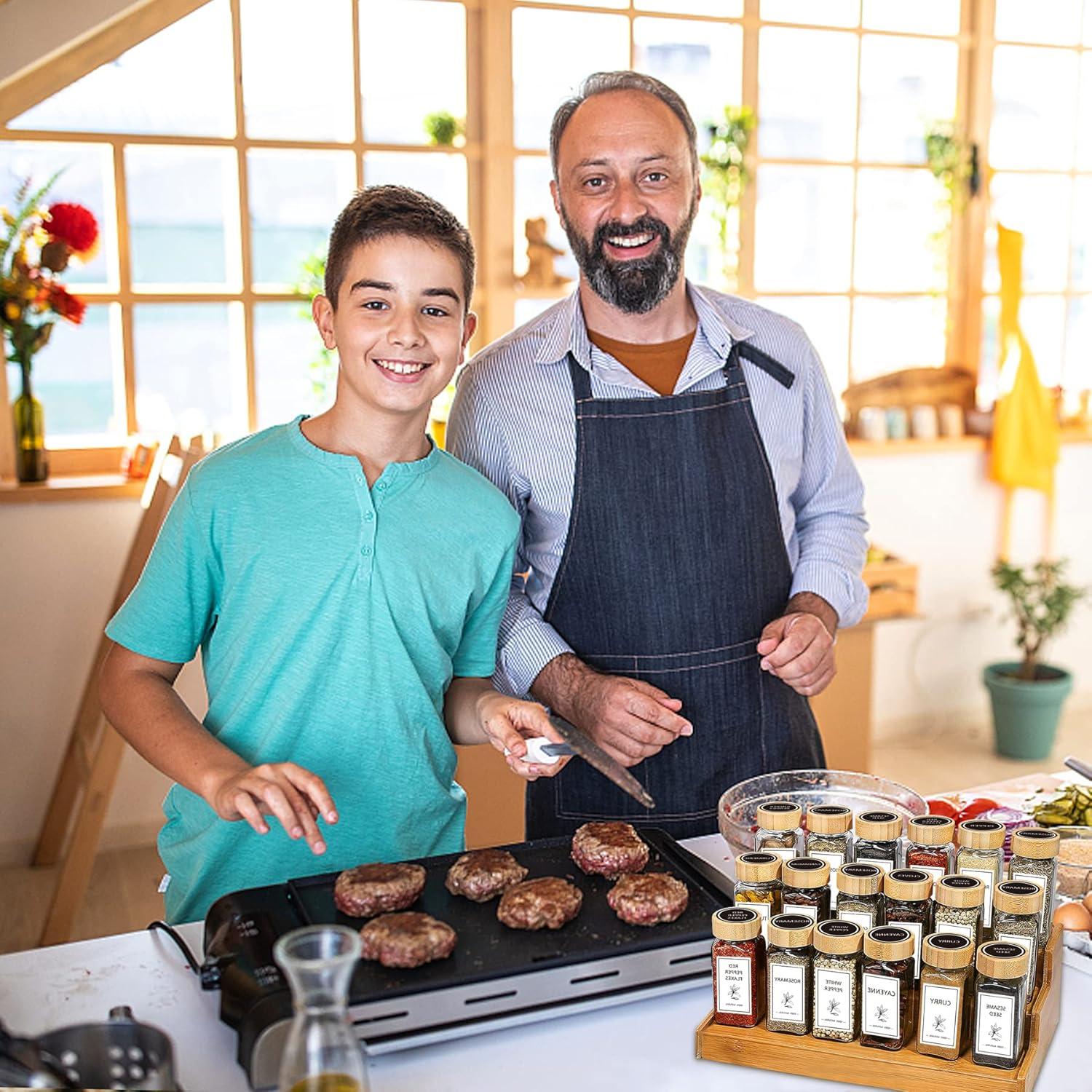 Juego de Frascos de Especias Aliggbent 36 Pcs 113 ml Vidrio