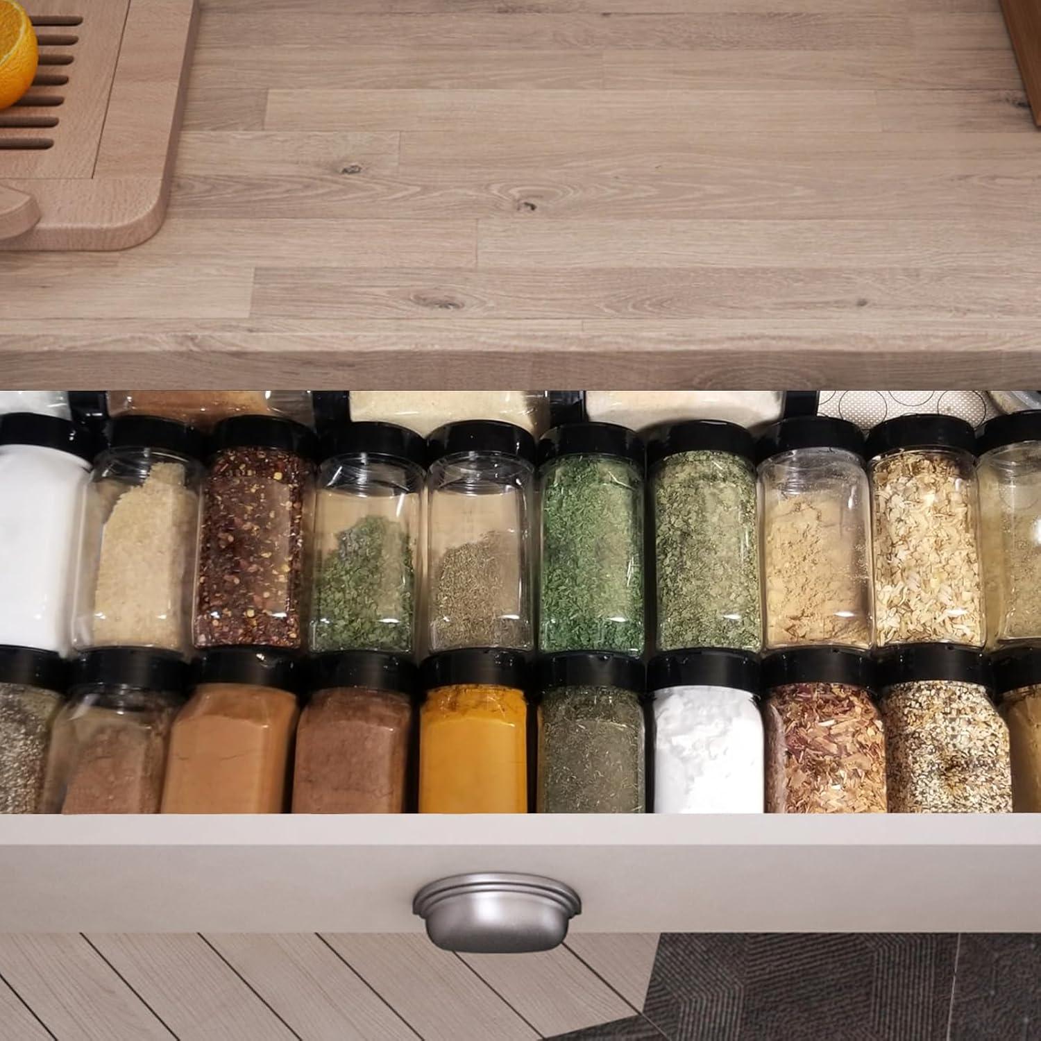 Tarros de Especias Ysglory 28 Pack 473ml Plástico Tapa Negra