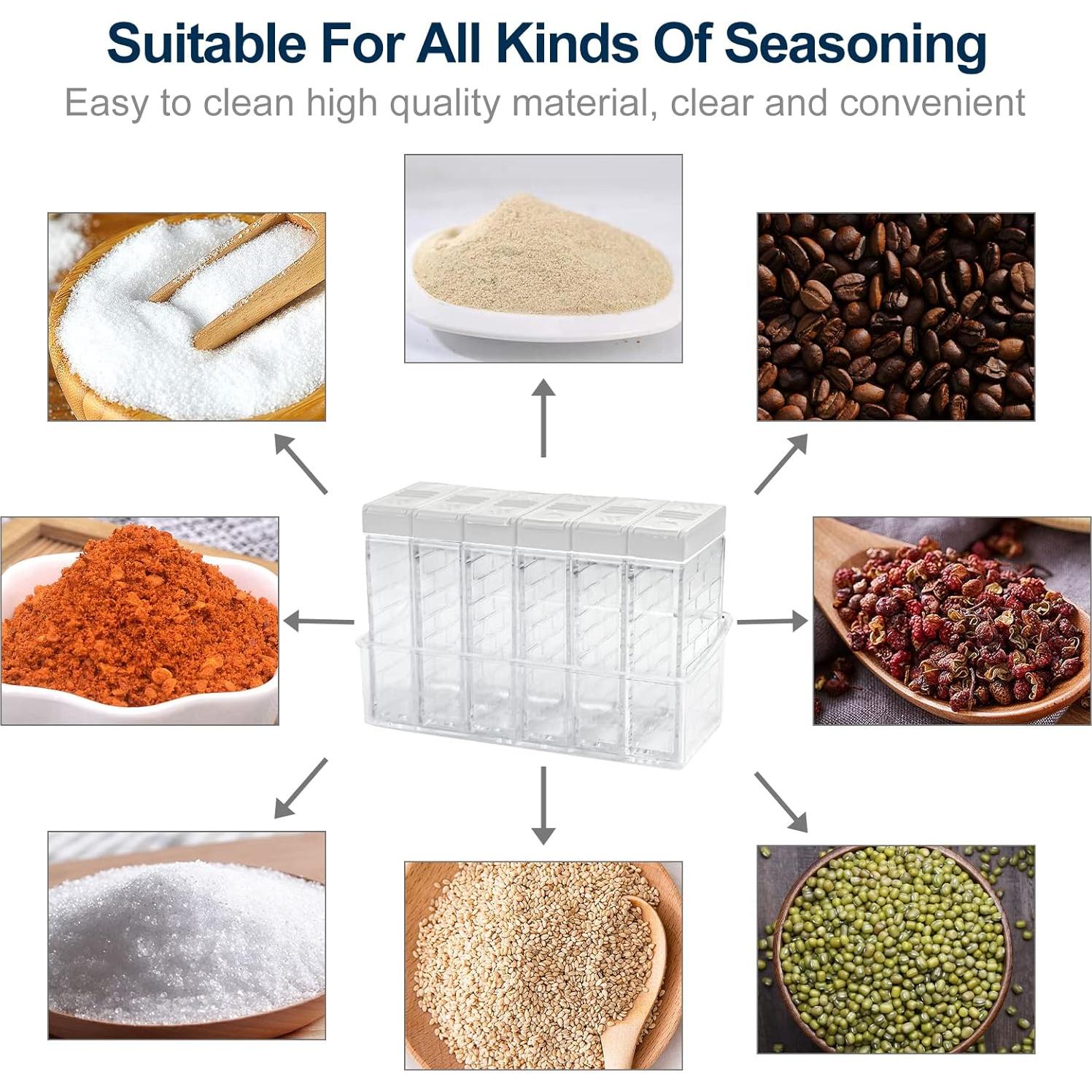 Set de 6 Tarros para Especias Jucaifu Blanco 0.85L