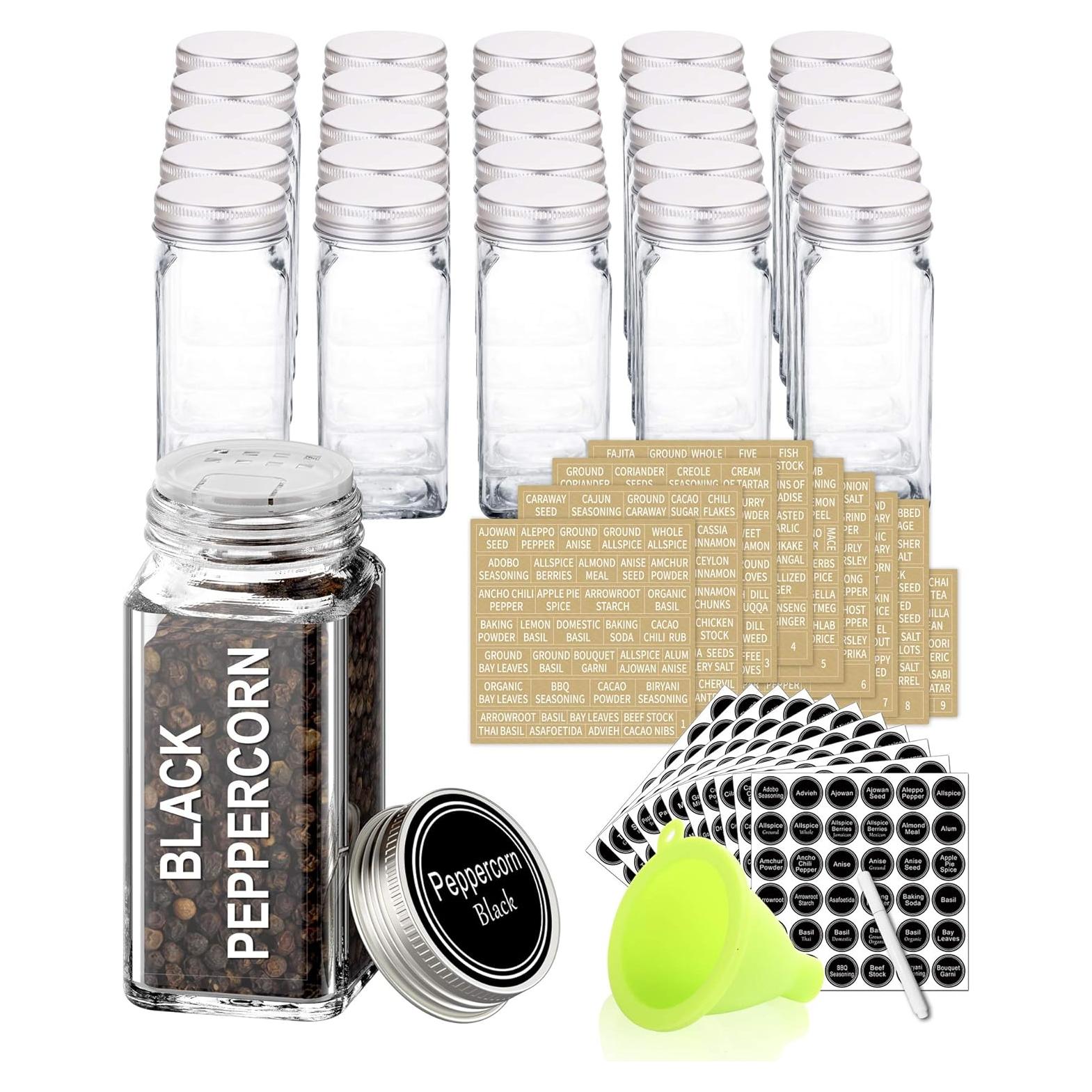 Conjunto de 25 Tarros de Especias de Vidrio SWOMMOLY 4 oz