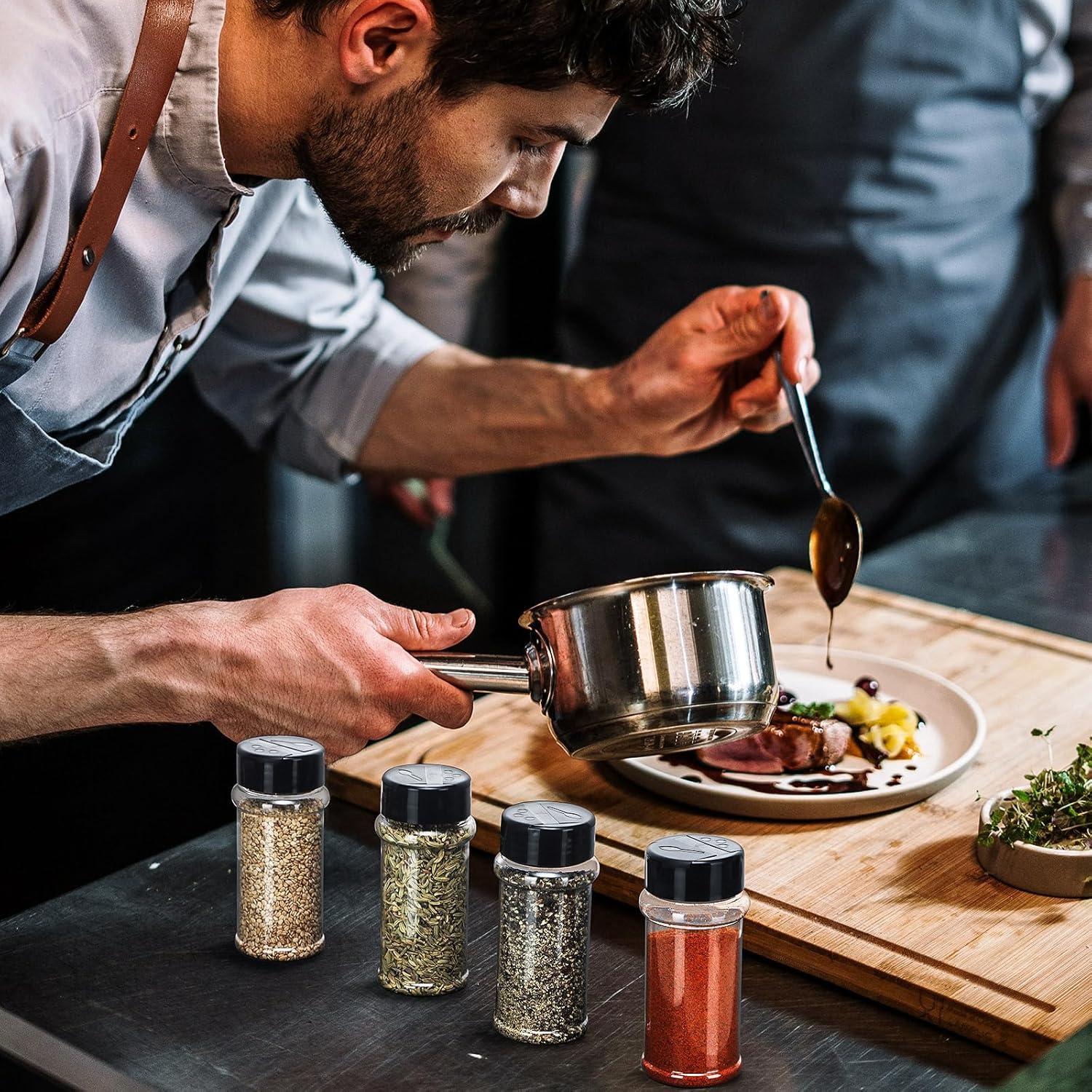 Tarros de Especias Jadive 36 Pcs 156 ml Plástico Transparente