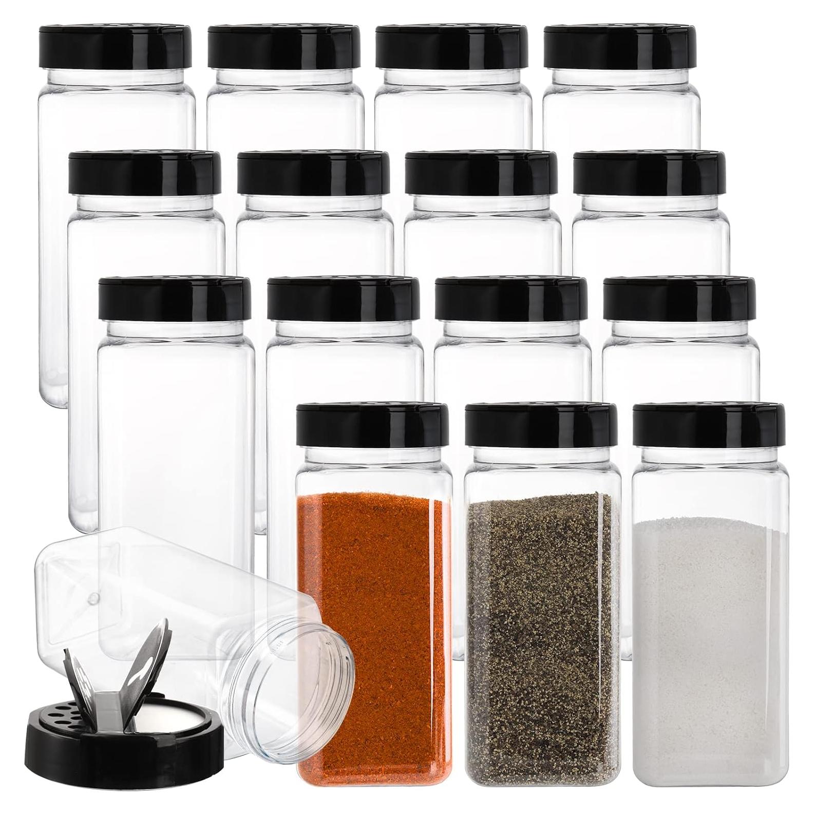 Tarros de Especias Hacaroa 16 Pack 621 g Plástico Transparente