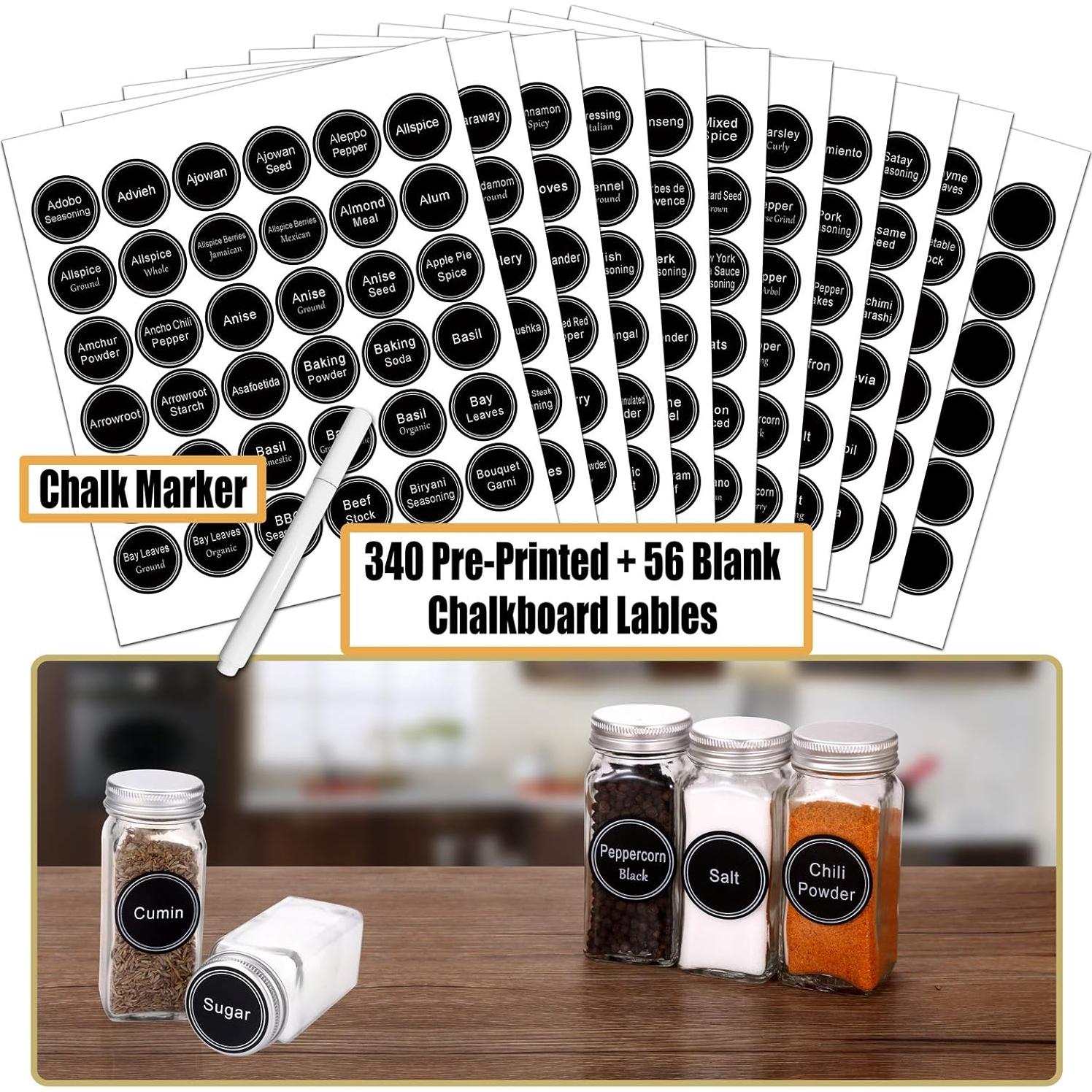 SWOMMOLY 36 Tarros de Especias de Vidrio Cuadrados 118ml