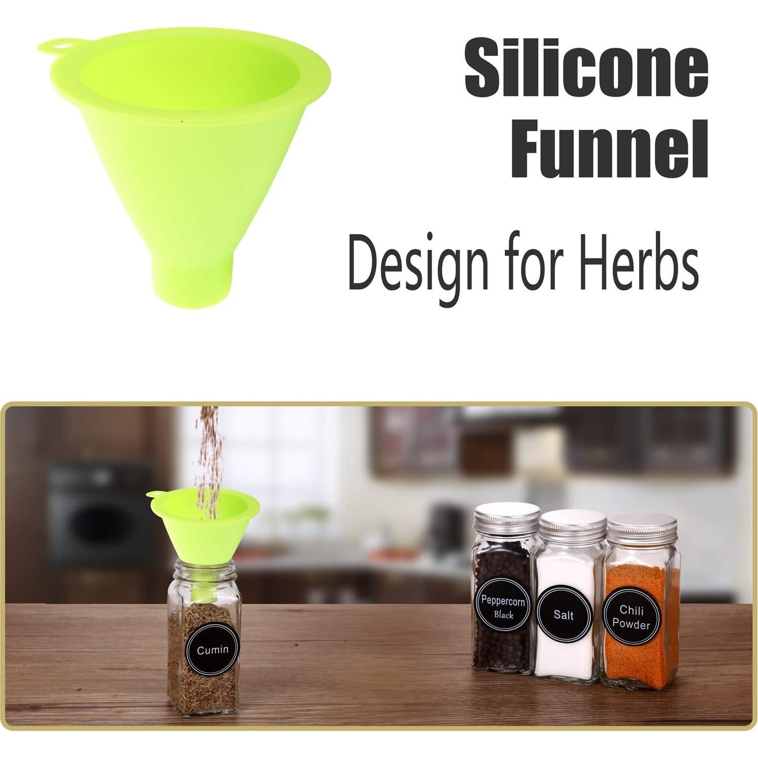 SWOMMOLY 36 Tarros de Especias de Vidrio Cuadrados 118ml