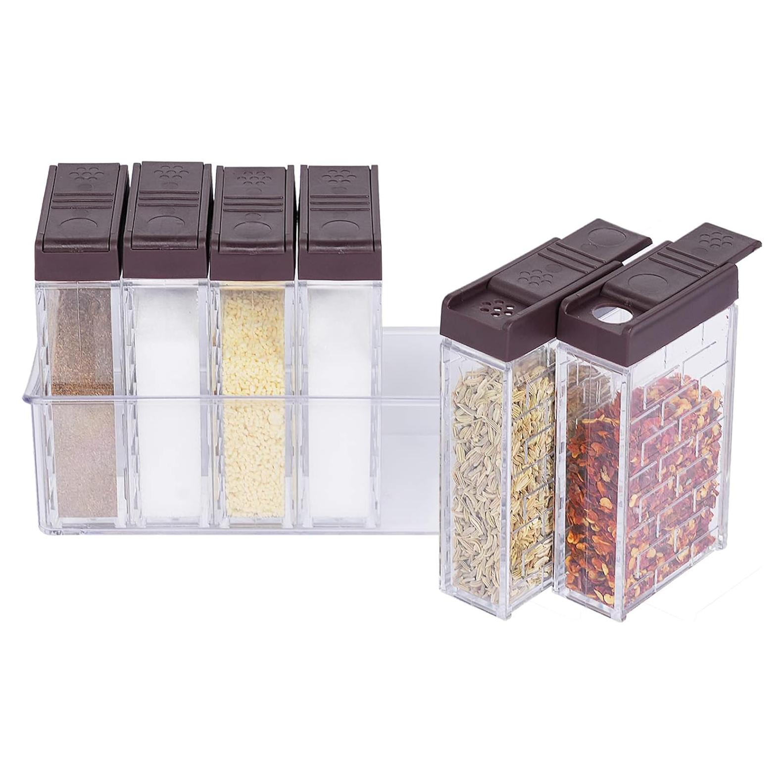 Saleros y Pimenteros Uralfa Mini 6 Piezas Plástico Marrón