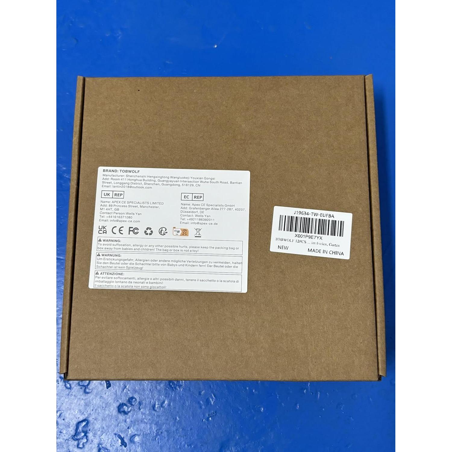 12 Tarros de Especias de Vidrio TOBWOLF 50ml con Tapa de Aluminio