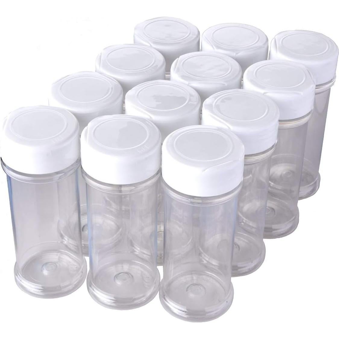 Set de 12 Tarros de Especias Transparentes 170ml - Focus Nutrition