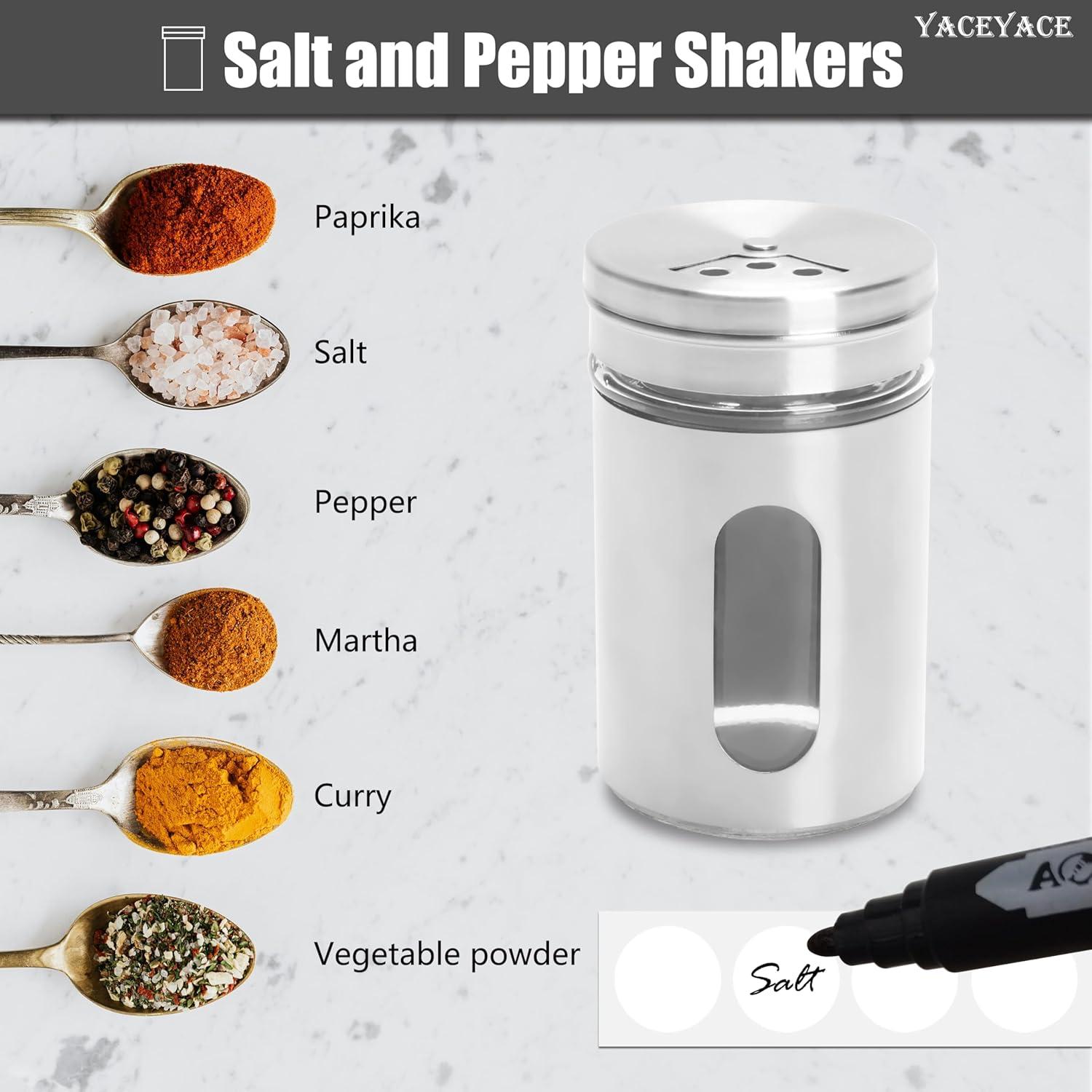 Salseras de Acero Inoxidable 6Pcs 85g con Tapas Ajustables